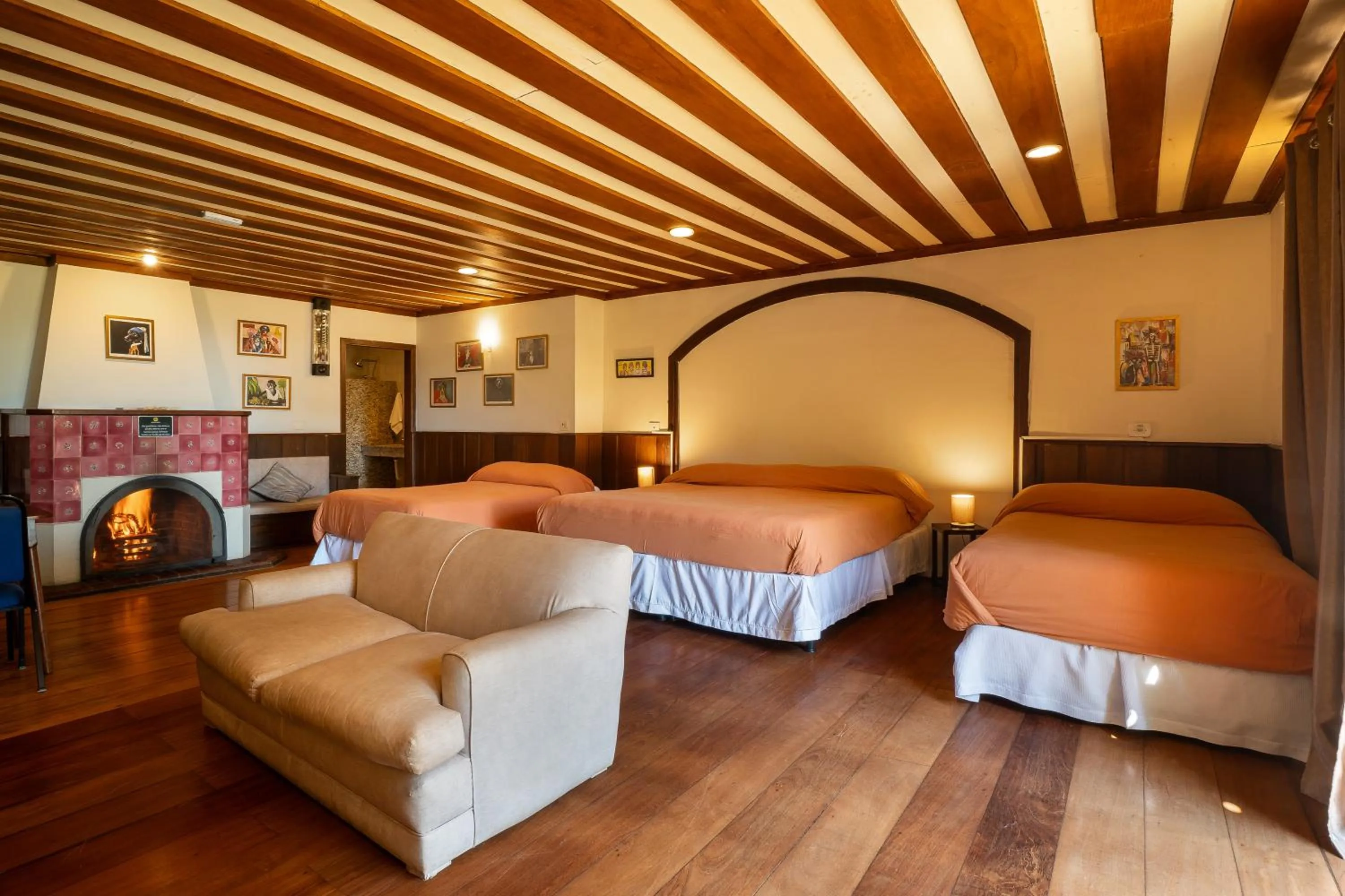 Bed in Surya-Pan Refúgio Hotel - Super Pet Friendly