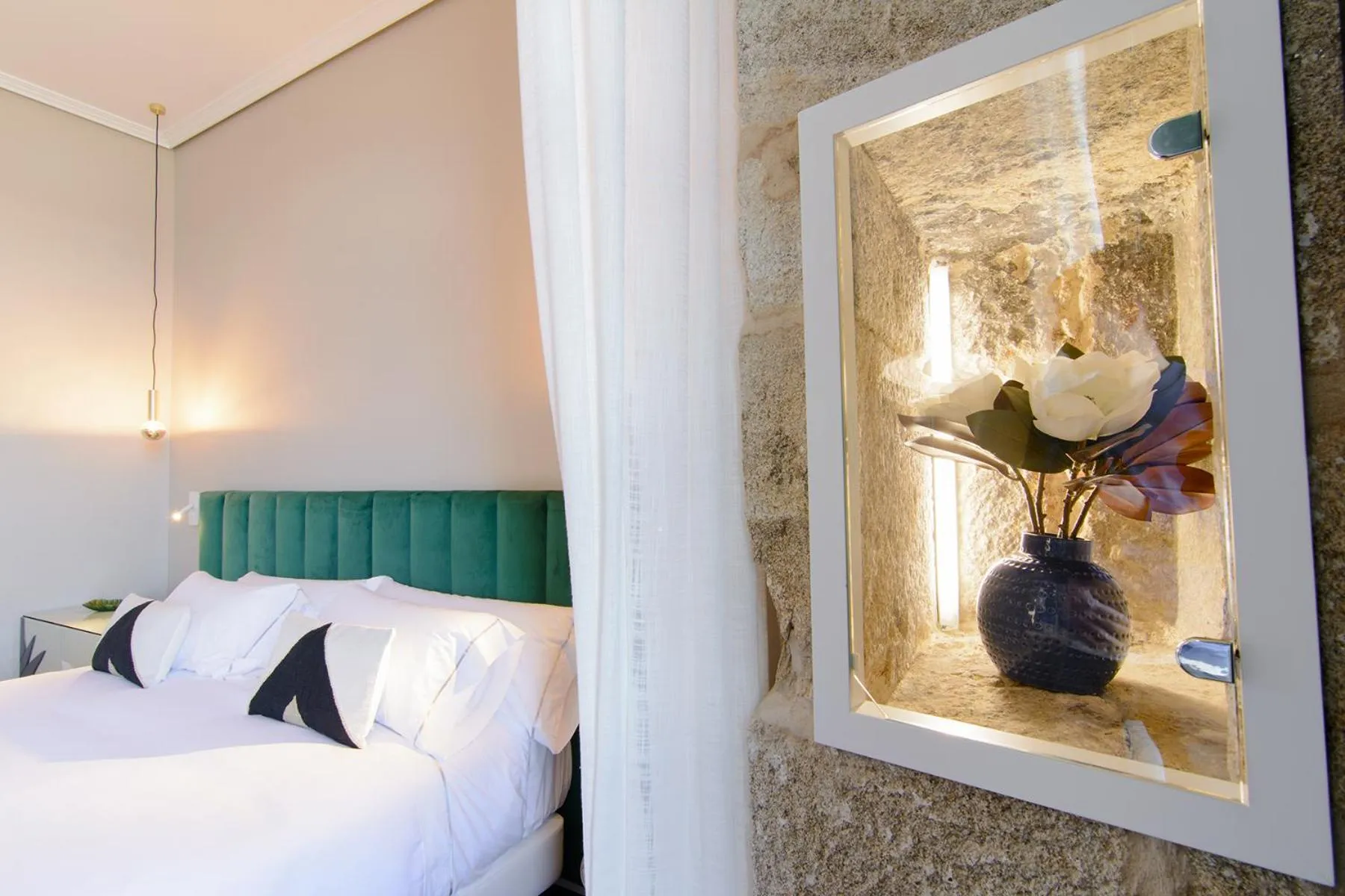 Bedroom, Bed in Pazo de Mendoza