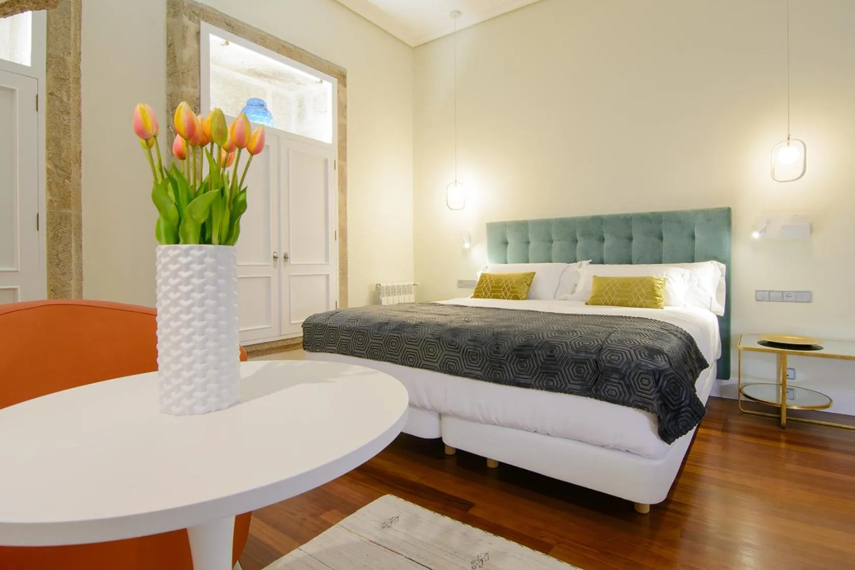 Bed in Pazo de Mendoza