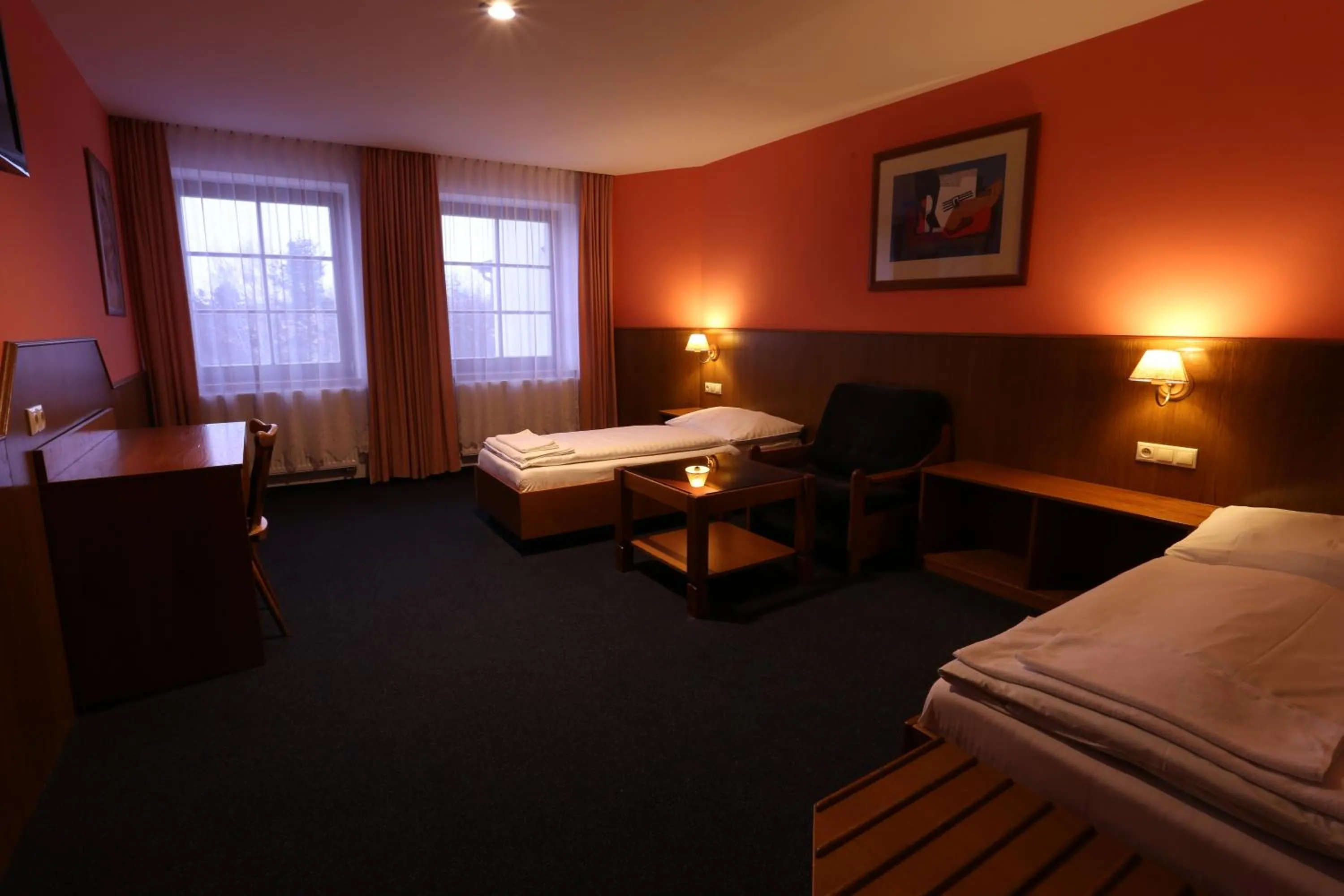 Bedroom, Bed in Hotel Hajčman