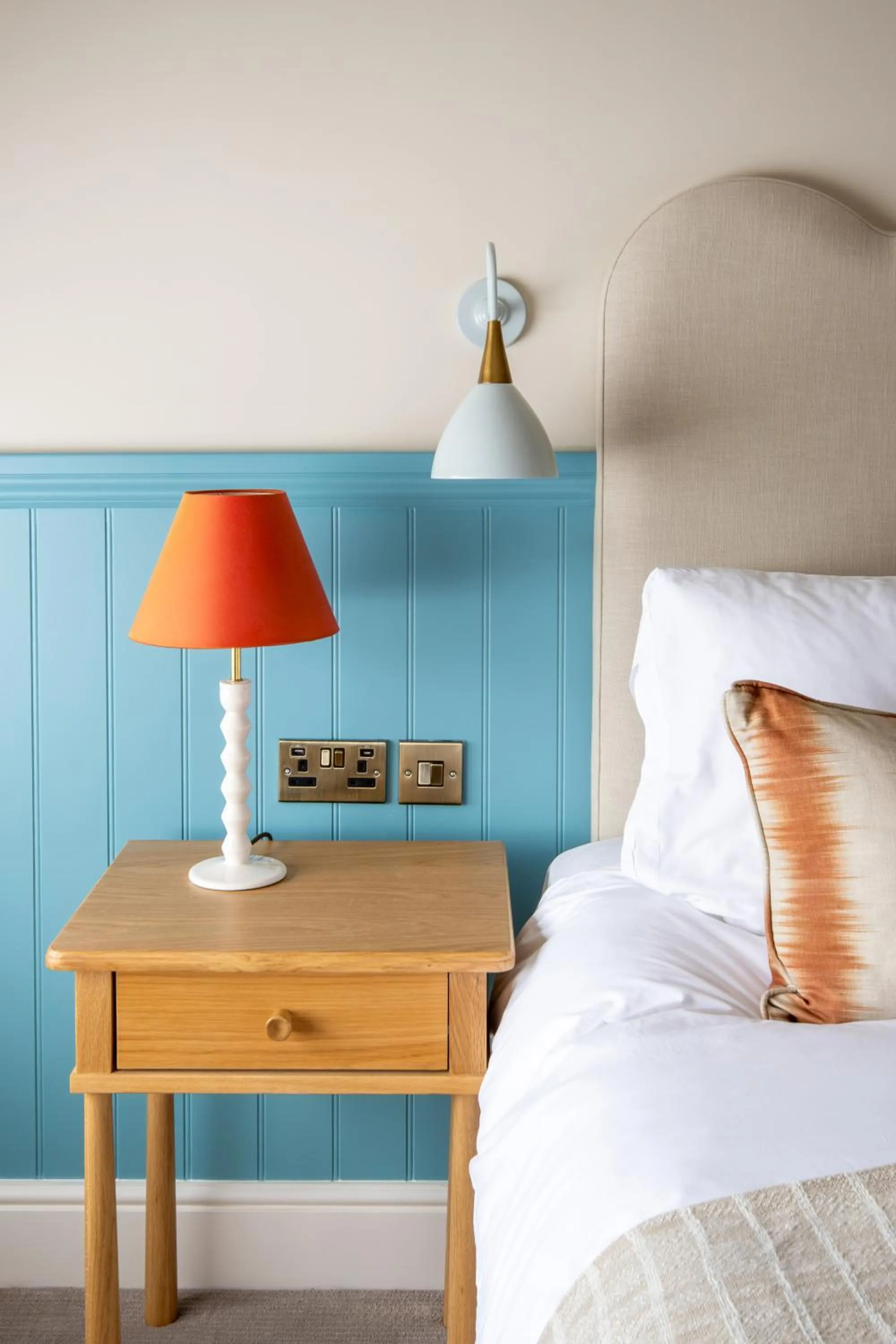 Bed in The Bell Hotel, Saxmundham