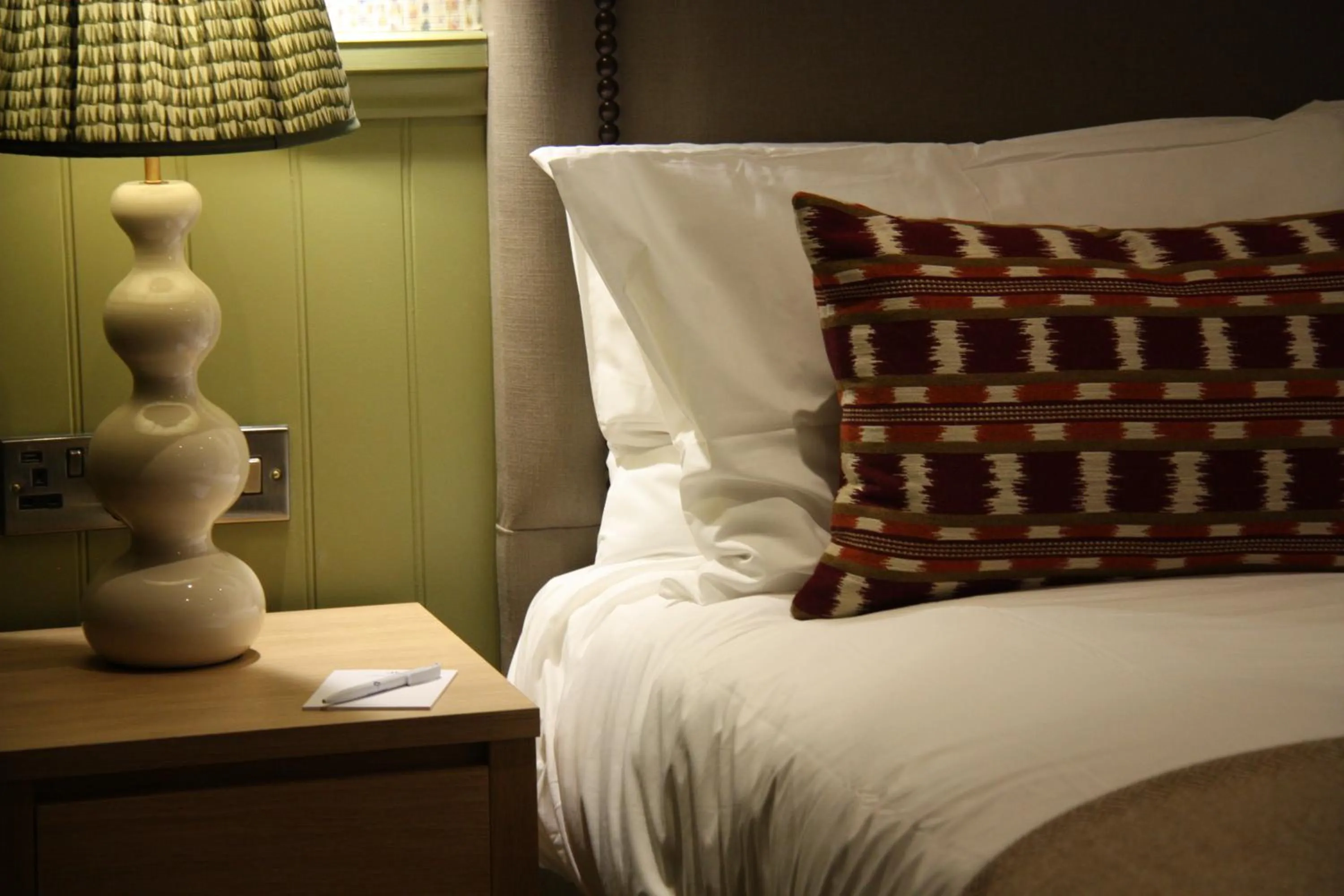 Bed in The Bell Hotel, Saxmundham