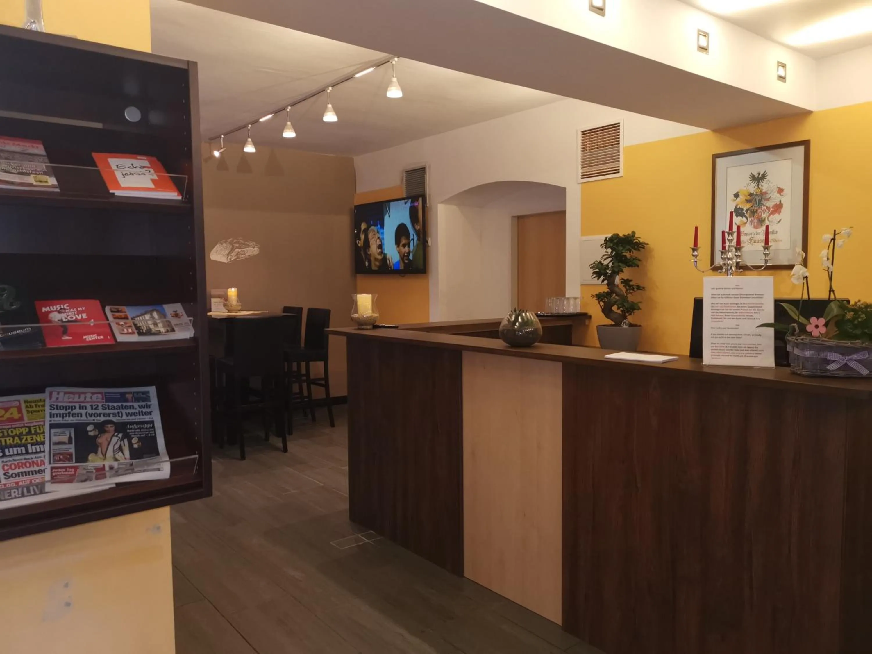 Lobby or reception in Stadthotel Hauser Eck