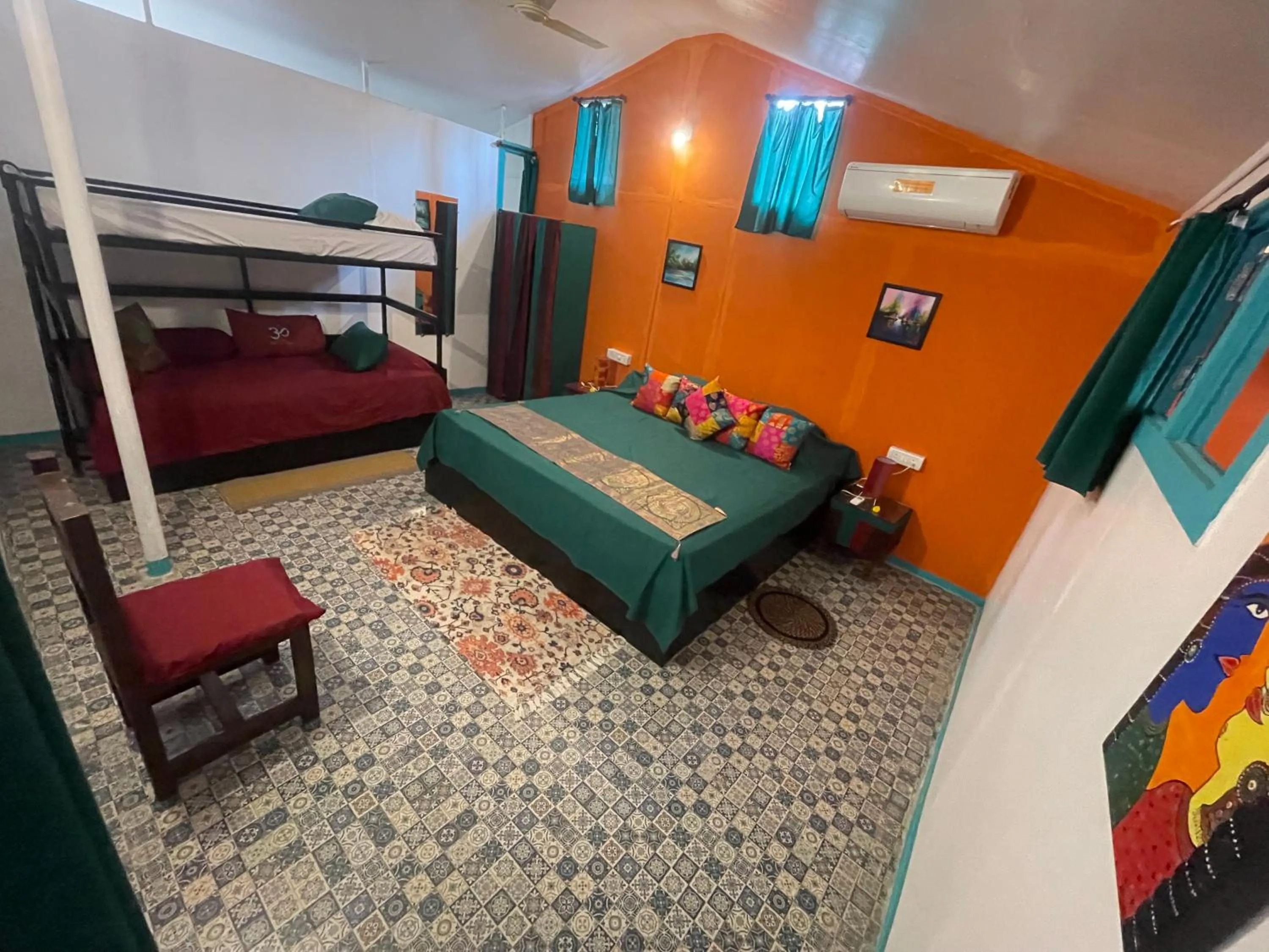 Bed in Art Resort Goa