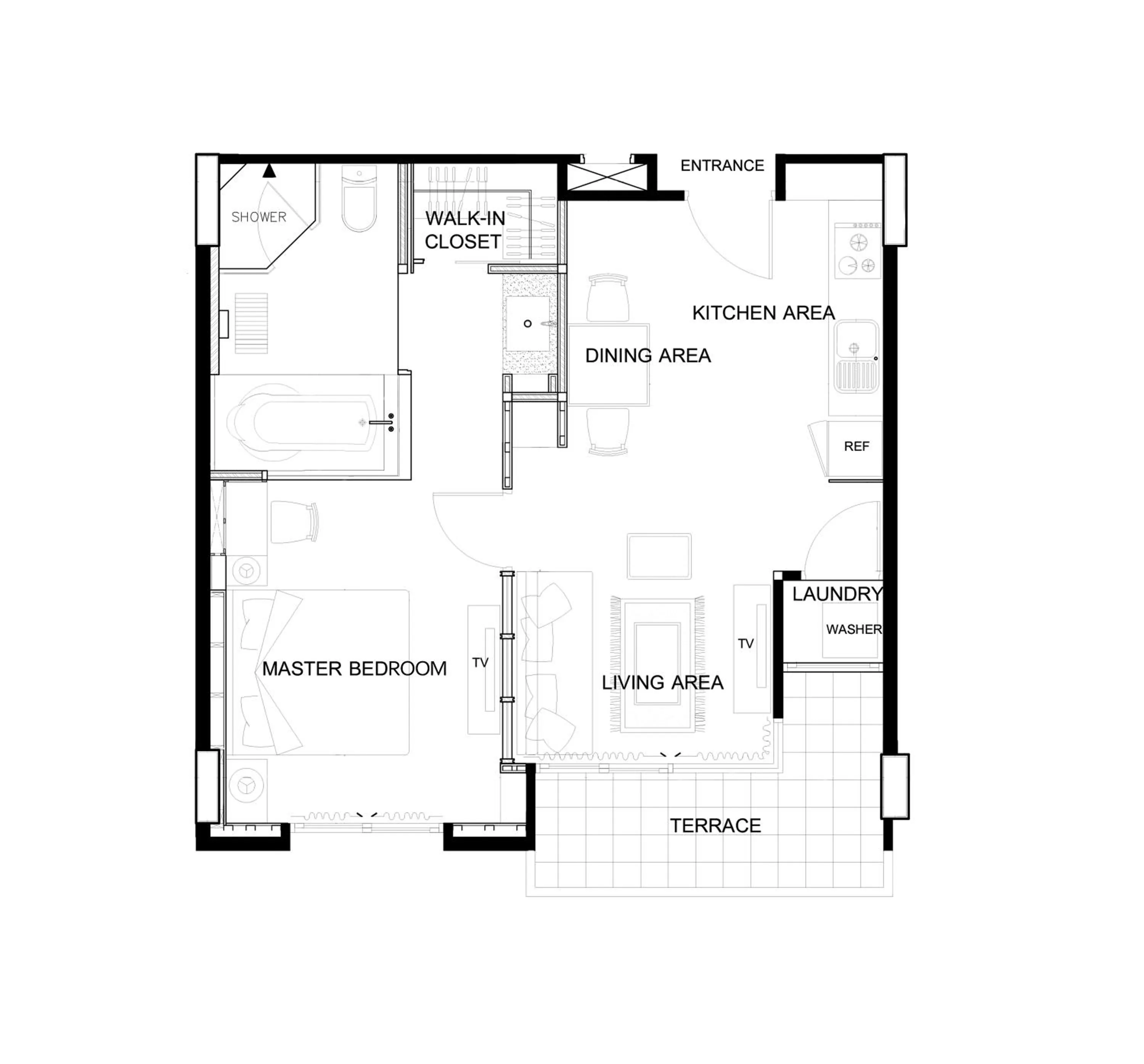 Floor plan in Amanta Hotel & Residence Ratchada