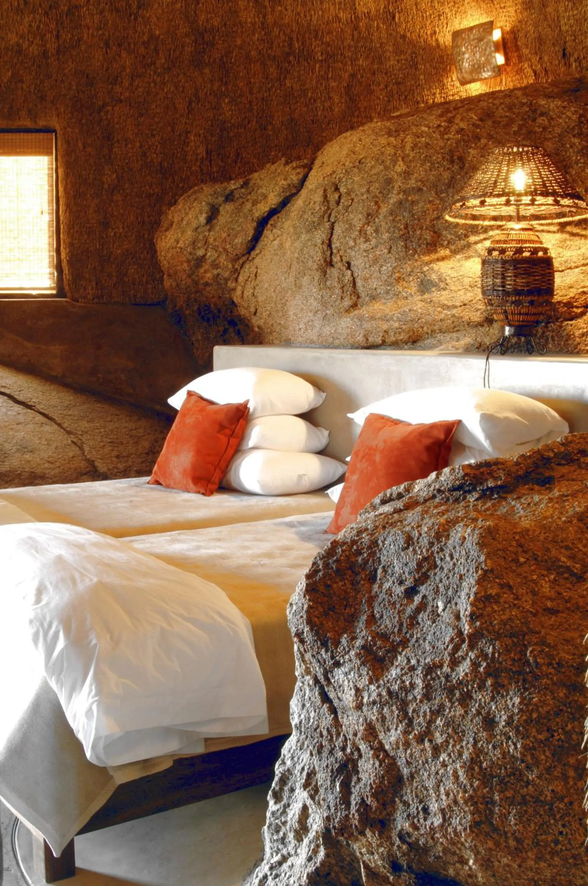 Decorative detail, Bed in Naries Namakwa Retreat