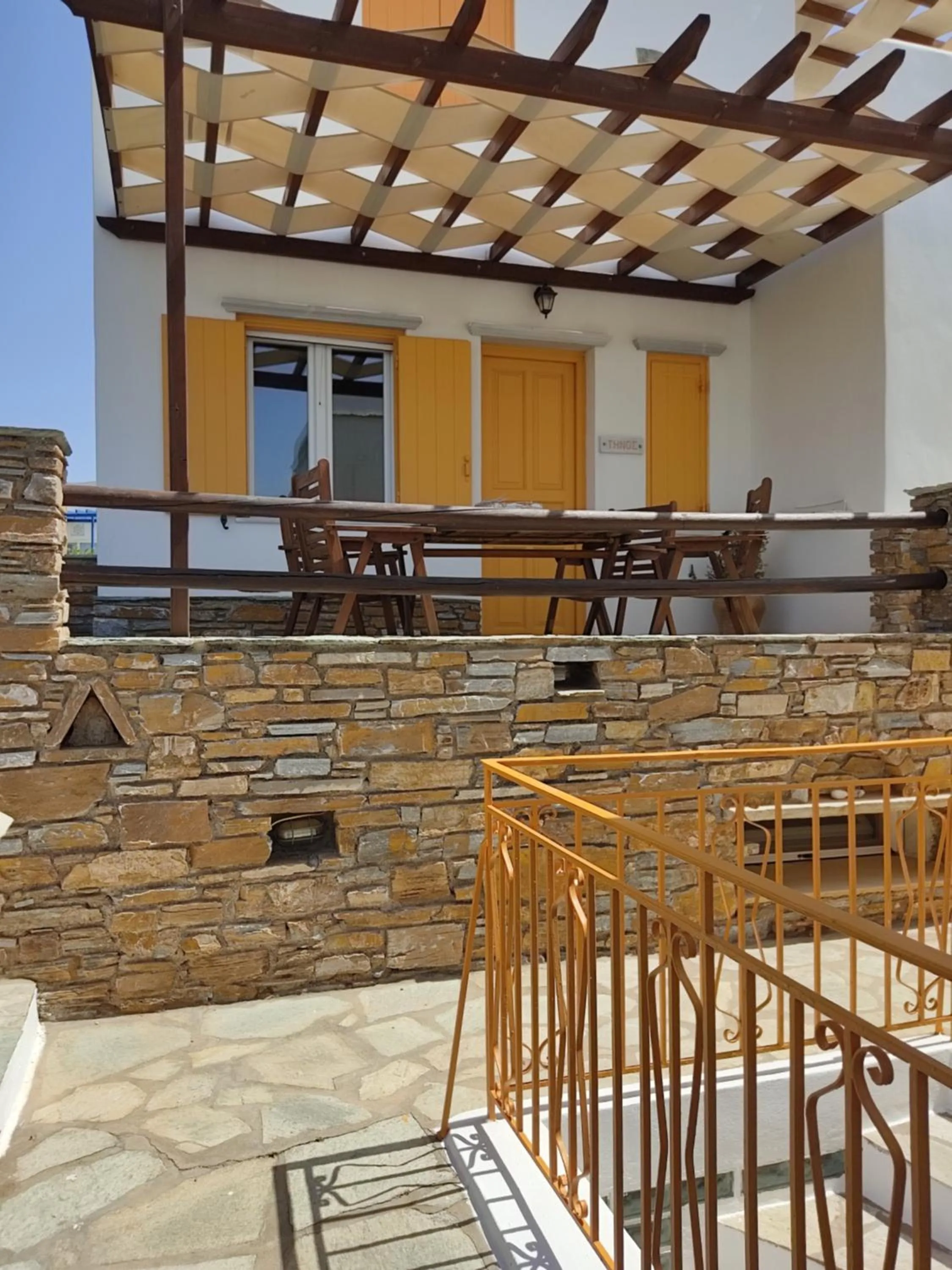 Patio in Aigaio Studios tinos