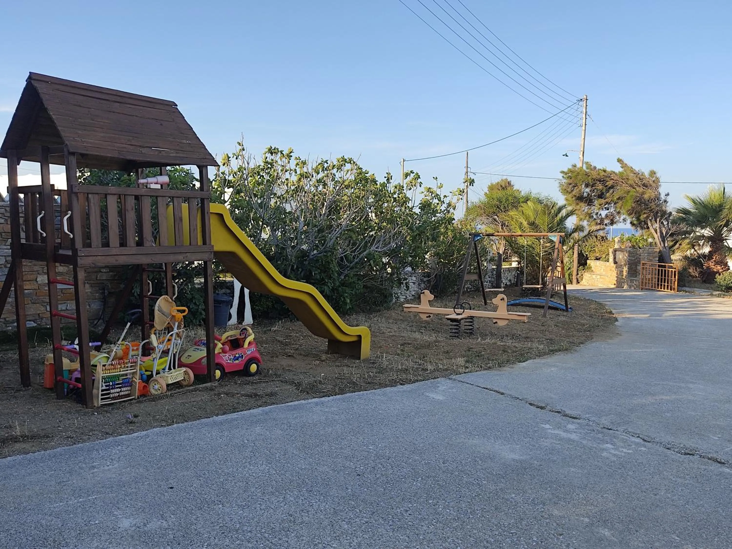 Children play ground in Aigaio Studios tinos