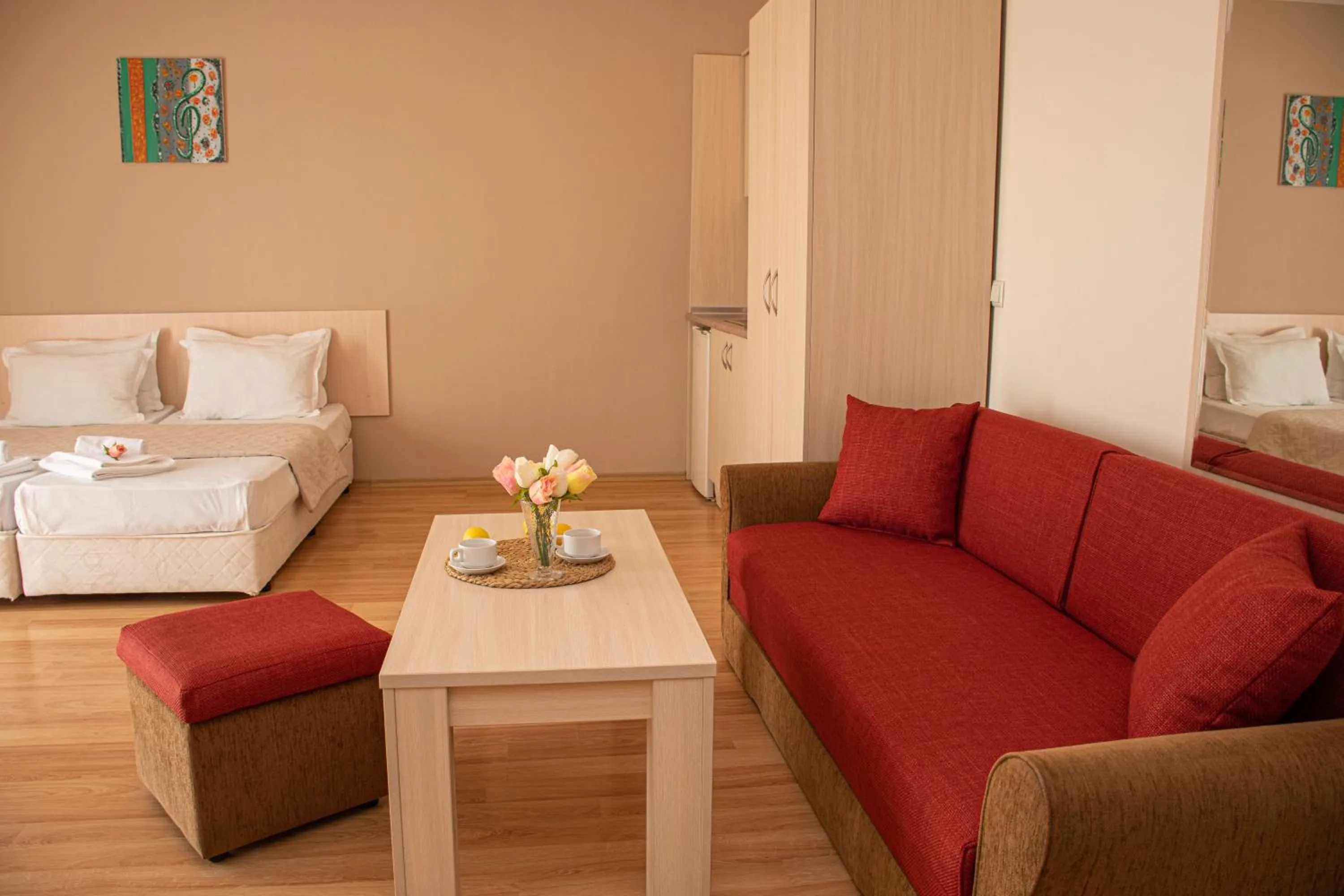 Bed in Serena Residence Aparthotel