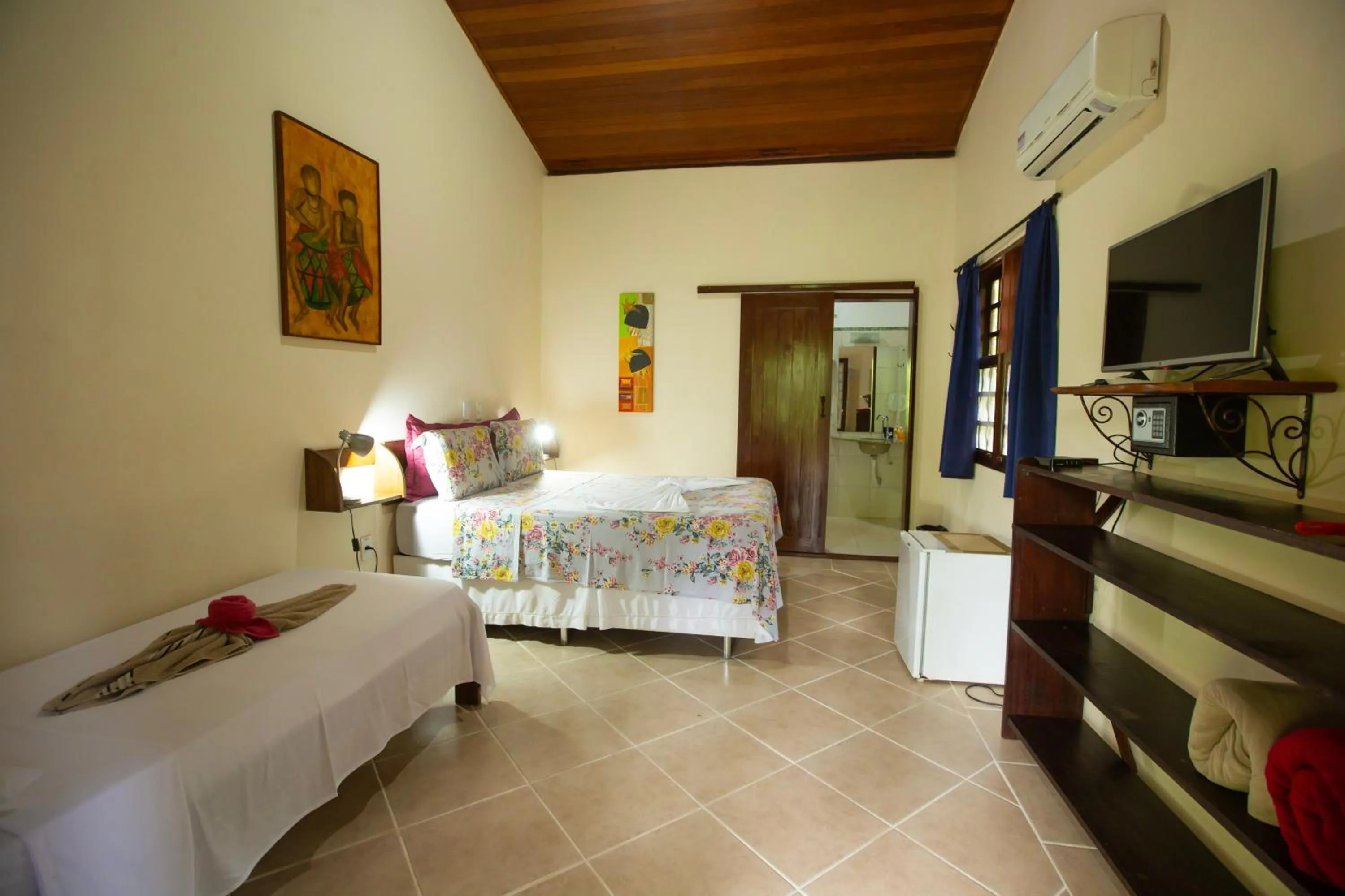 Bed in Pousada Canto No Bosque