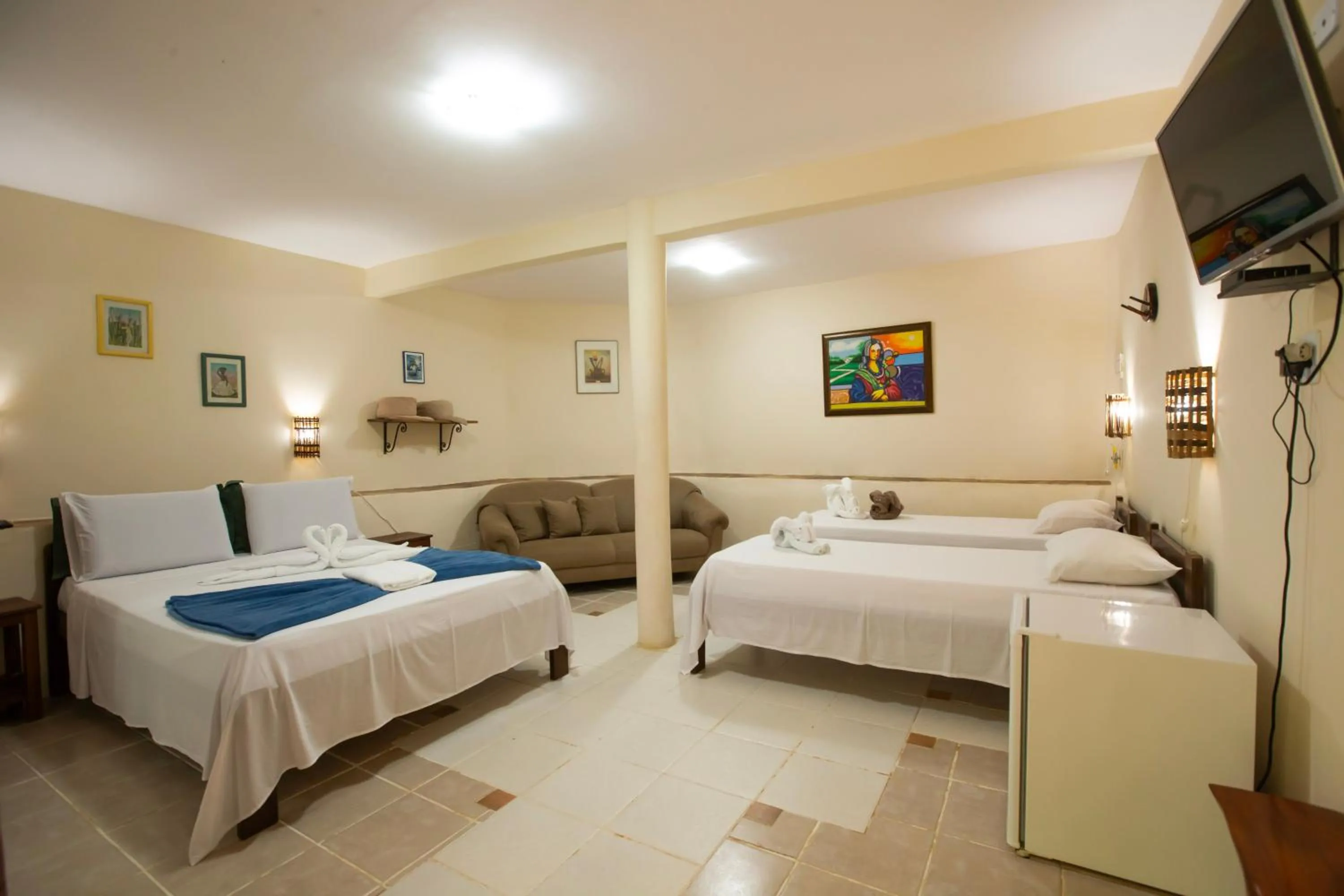 Bed in Pousada Canto No Bosque