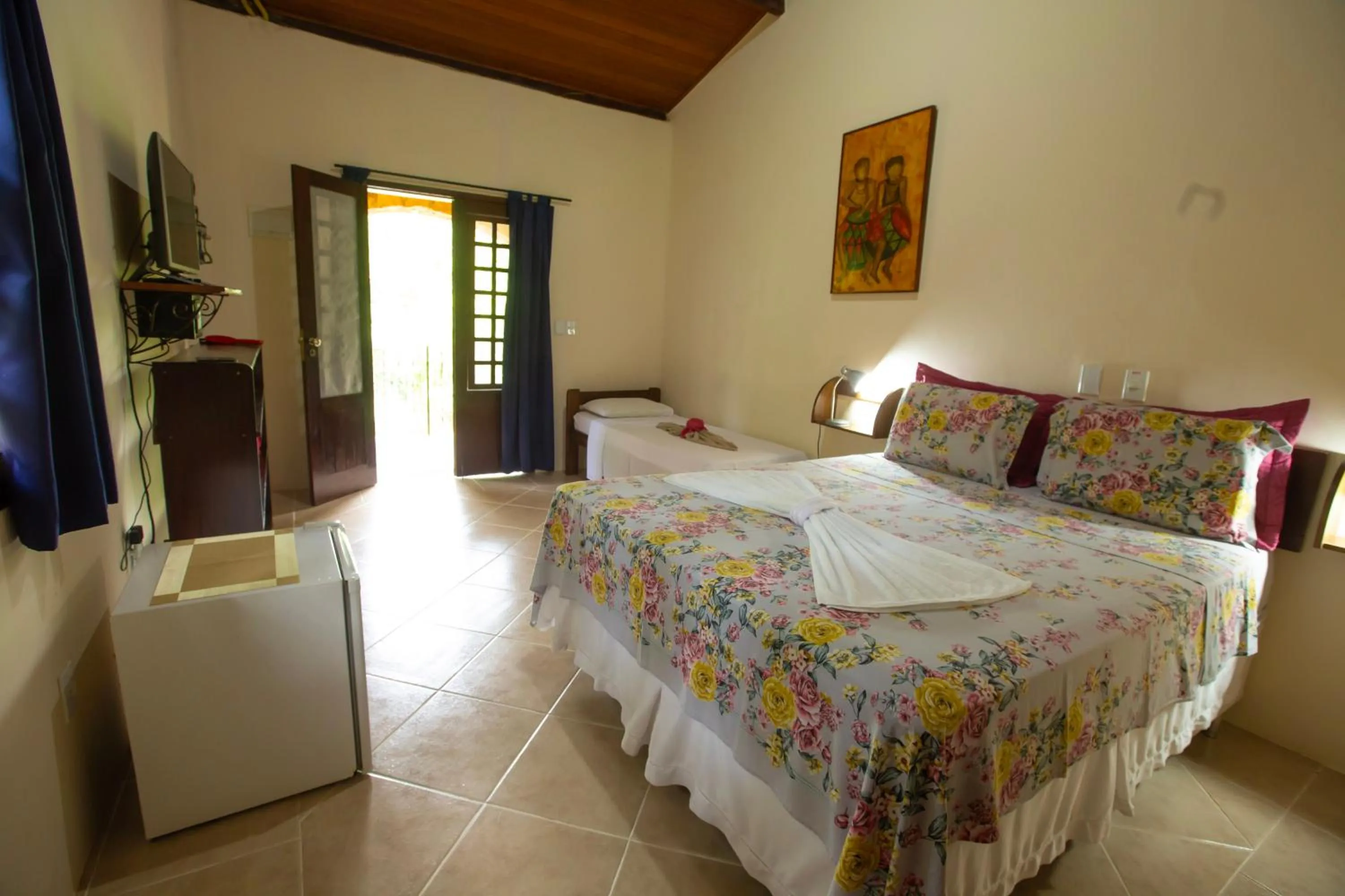 Bed in Pousada Canto No Bosque