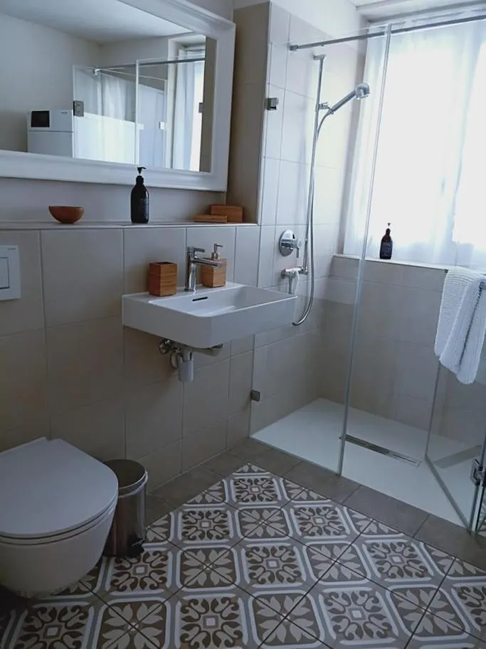 Bathroom in Lake View Apartments Beinwil am See (30 km to Lucerne)