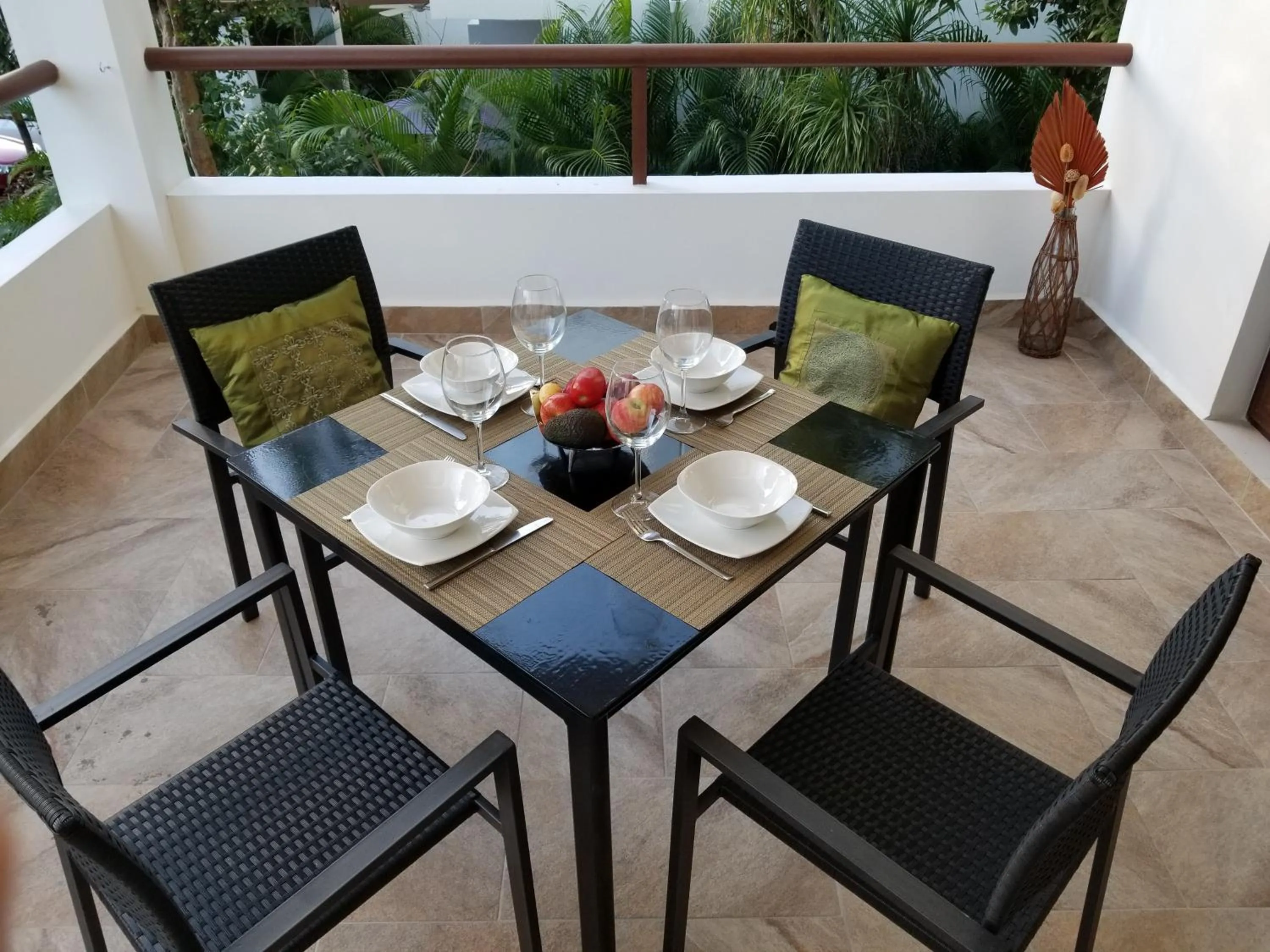 Patio in Luxury 2 Bedroom Bahia Principe Condo