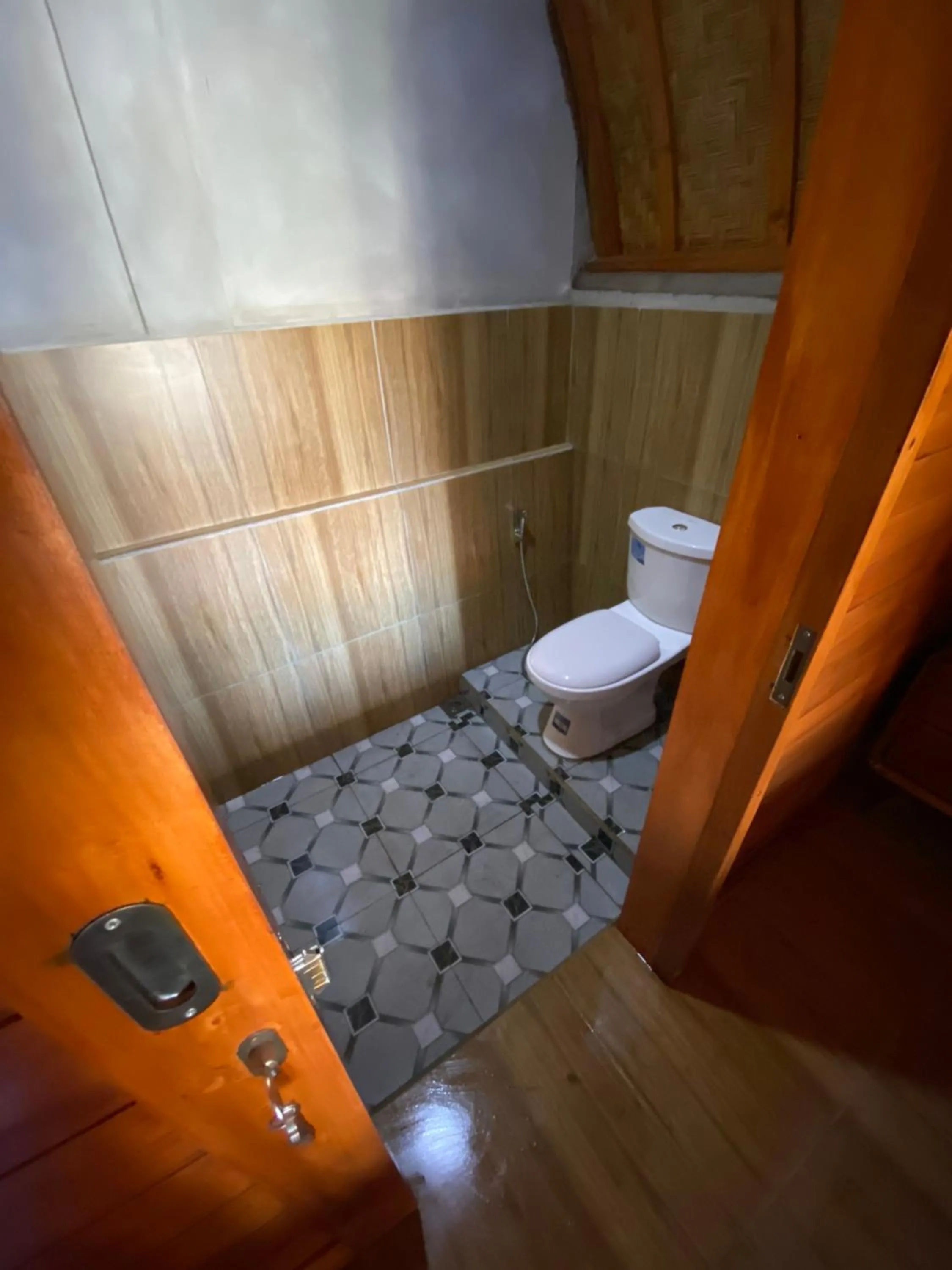 Bathroom in Batur Bamboo Cabin by ecommerceloka