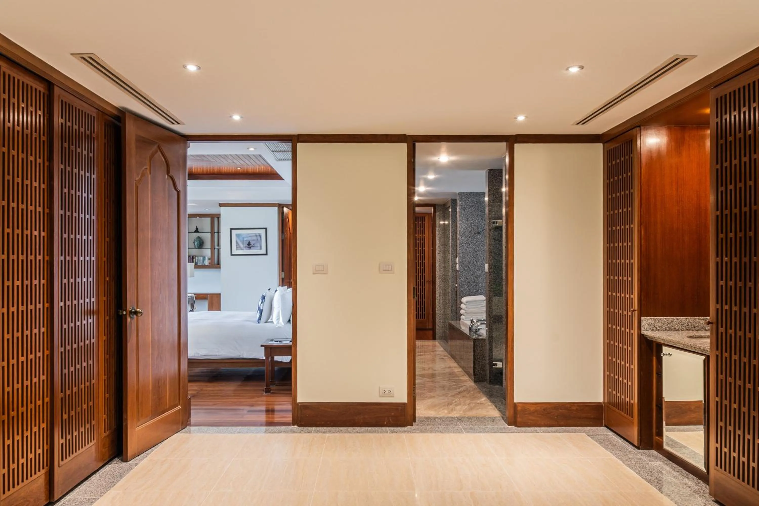 Bathroom, Bed in Trisara Villas & Residences Phuket