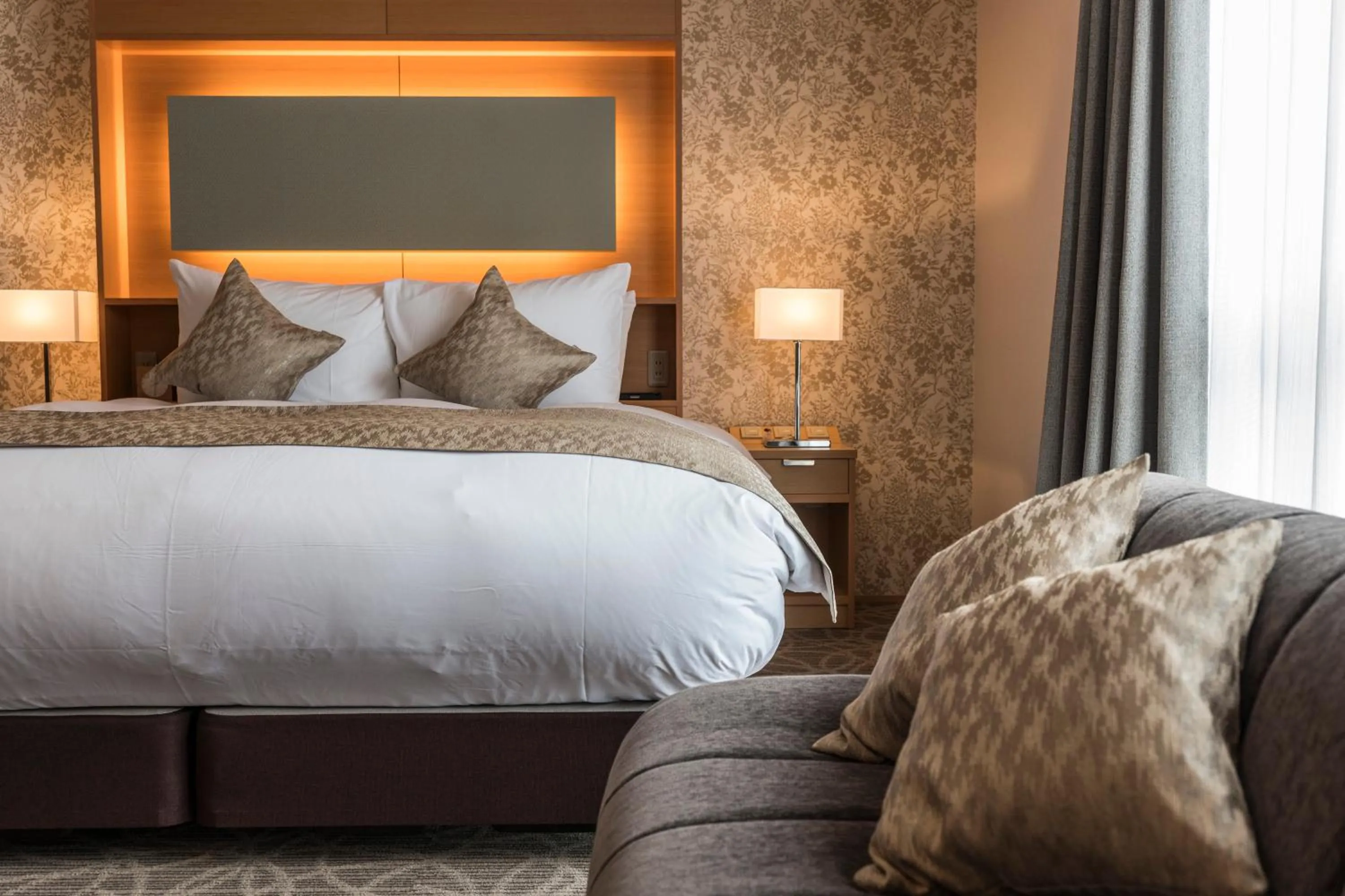 Bed in Kyoto Shinmachi Rokkaku Hotel grandereverie