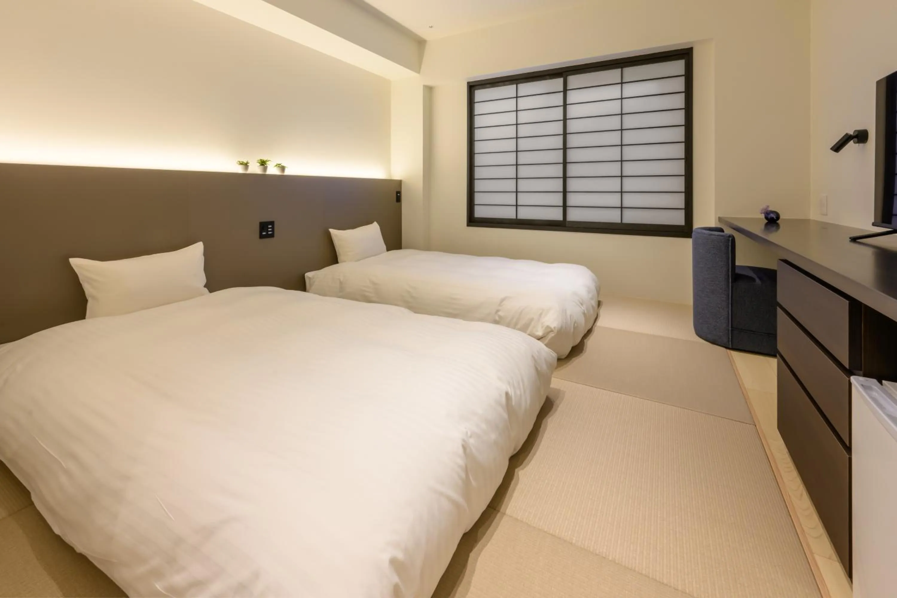 Photo of the whole room, Bed in Miyajima Coral Hotel