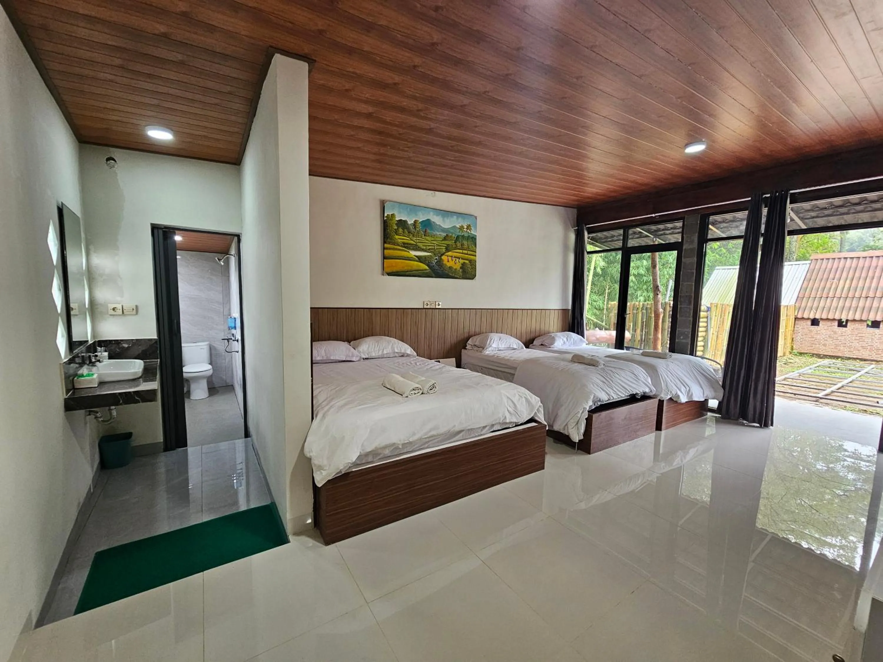 Bed in Bromo Camp House