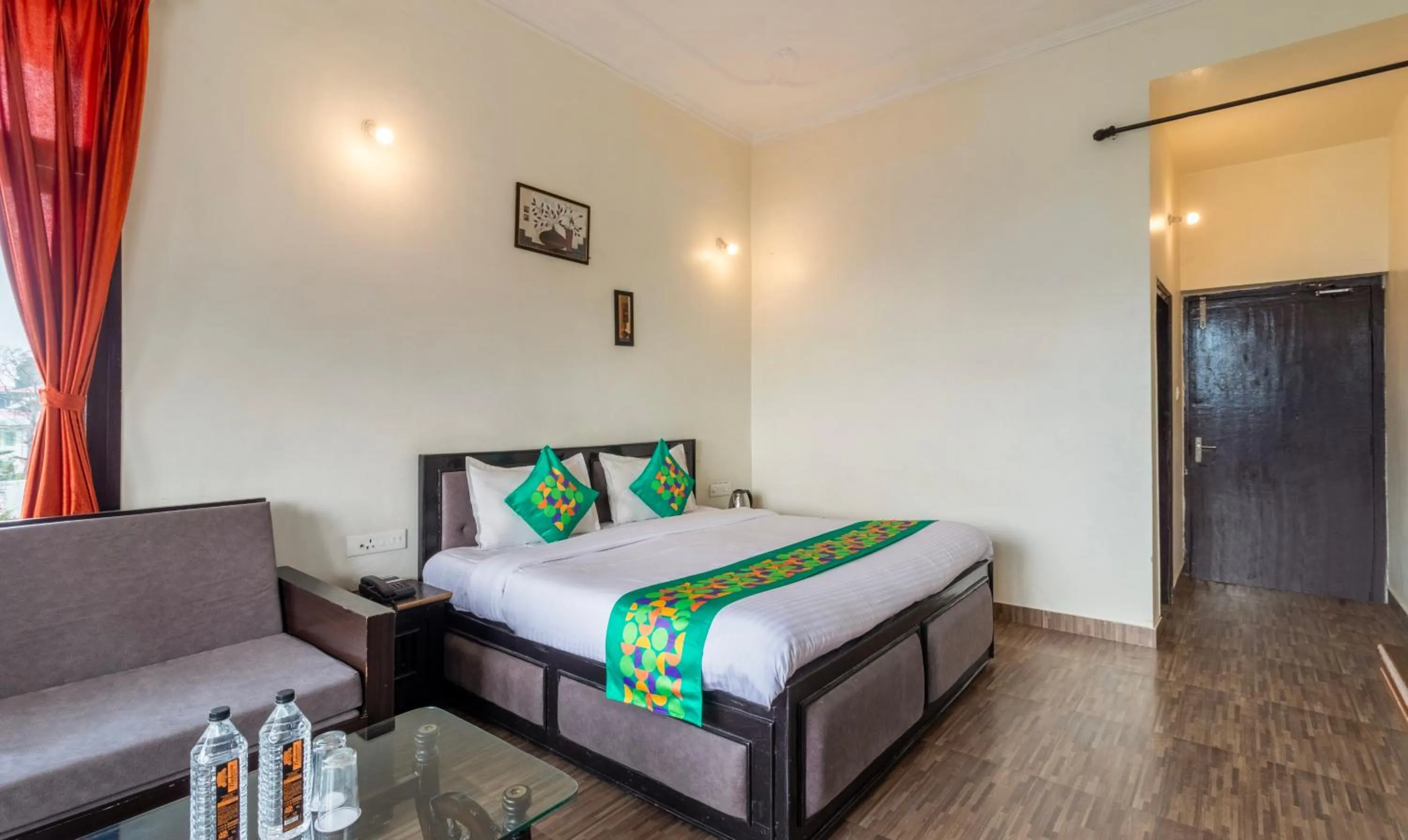 Bedroom, Bed in Treebo Spring Birds - Kainchi Dham