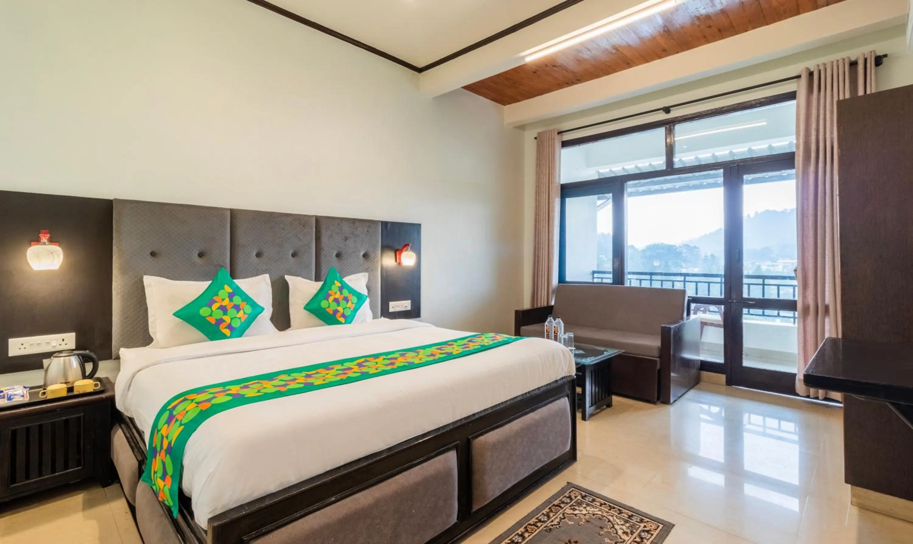 Bedroom, Bed in Treebo Spring Birds - Kainchi Dham