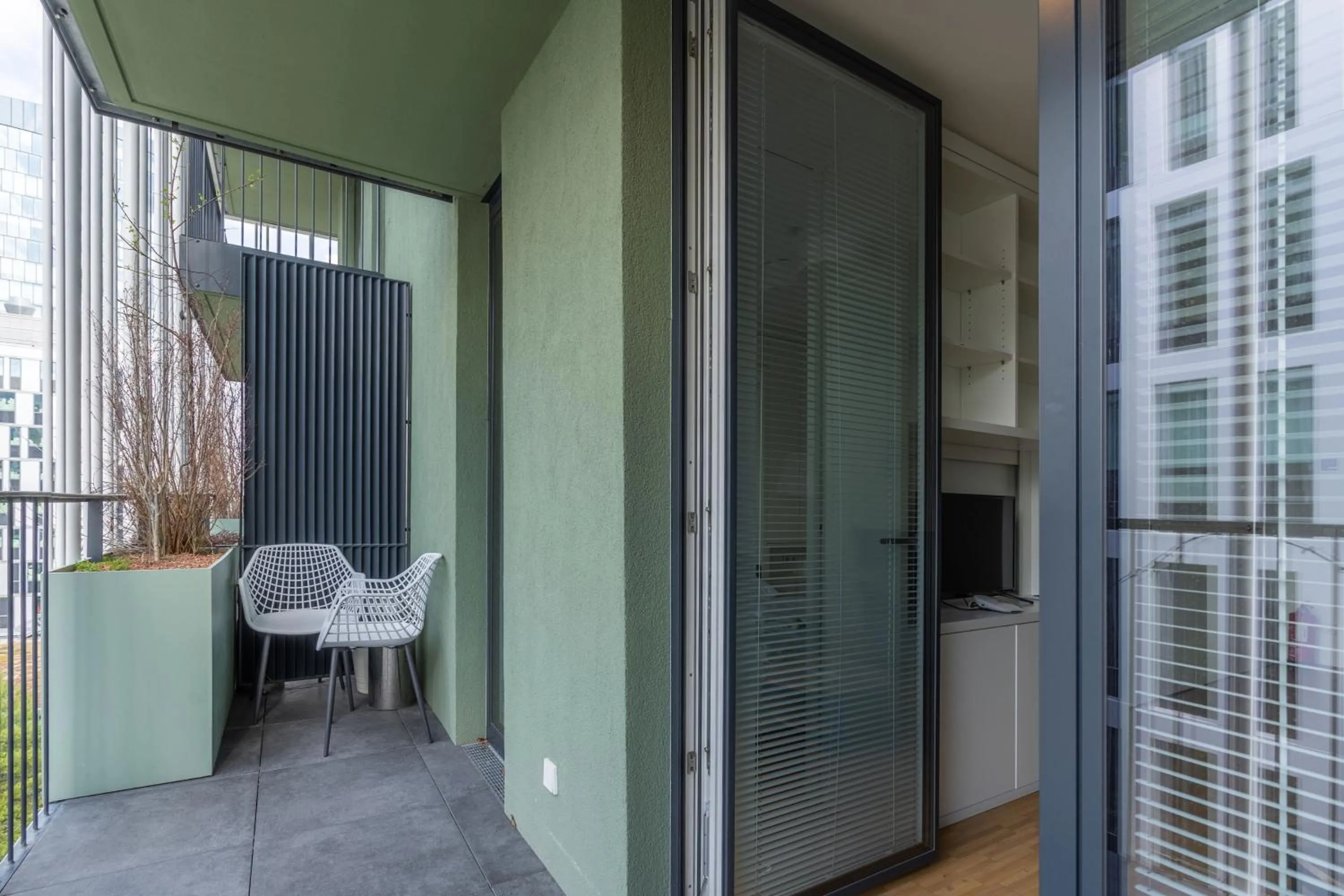 Balcony/Terrace in easy-flat Grüner Prater - Balcony Apartments near Metro