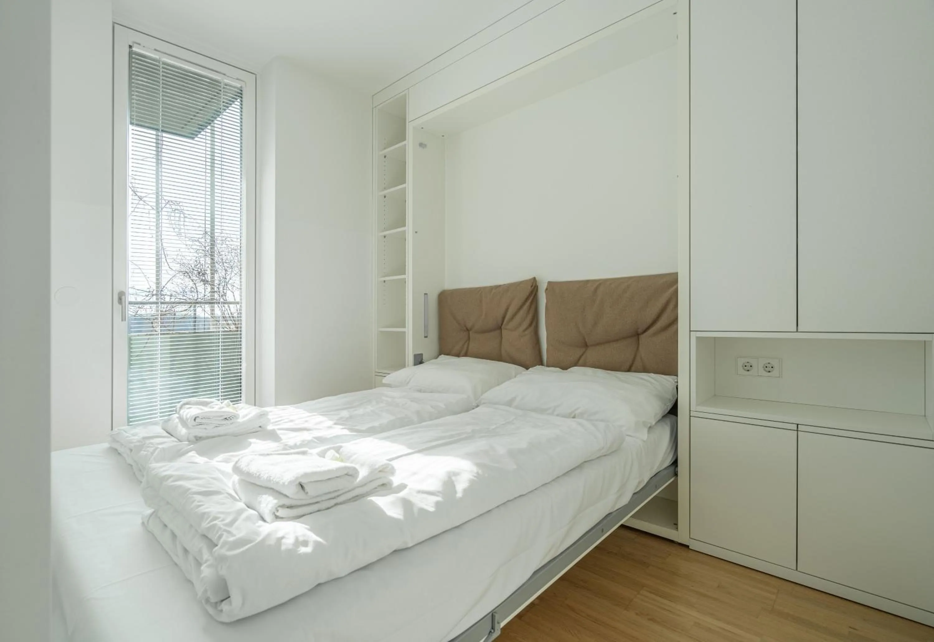 Bedroom, Bed in easy-flat Grüner Prater - Balcony Apartments near Metro