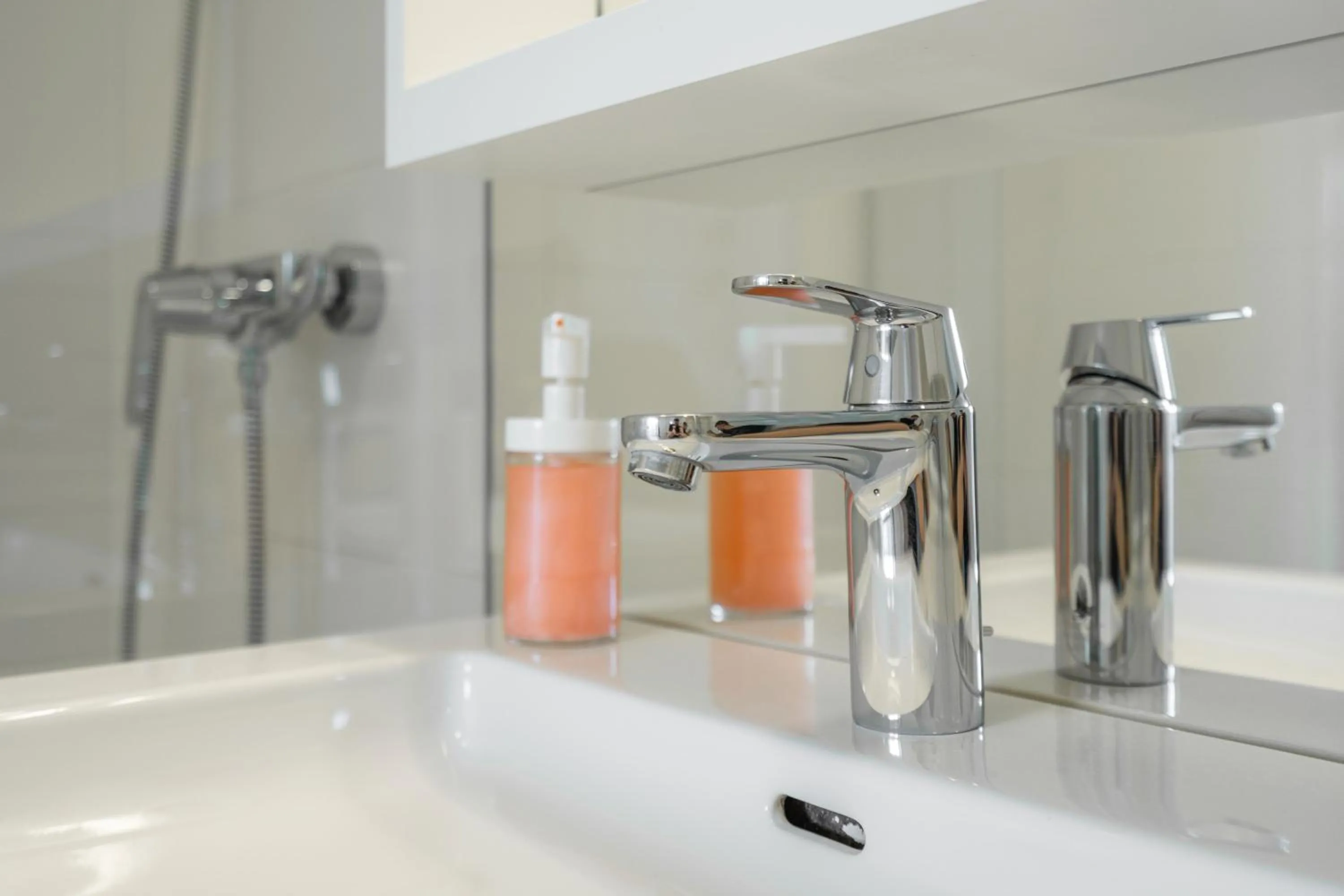 Bathroom in easy-flat Grüner Prater - Balcony Apartments near Metro