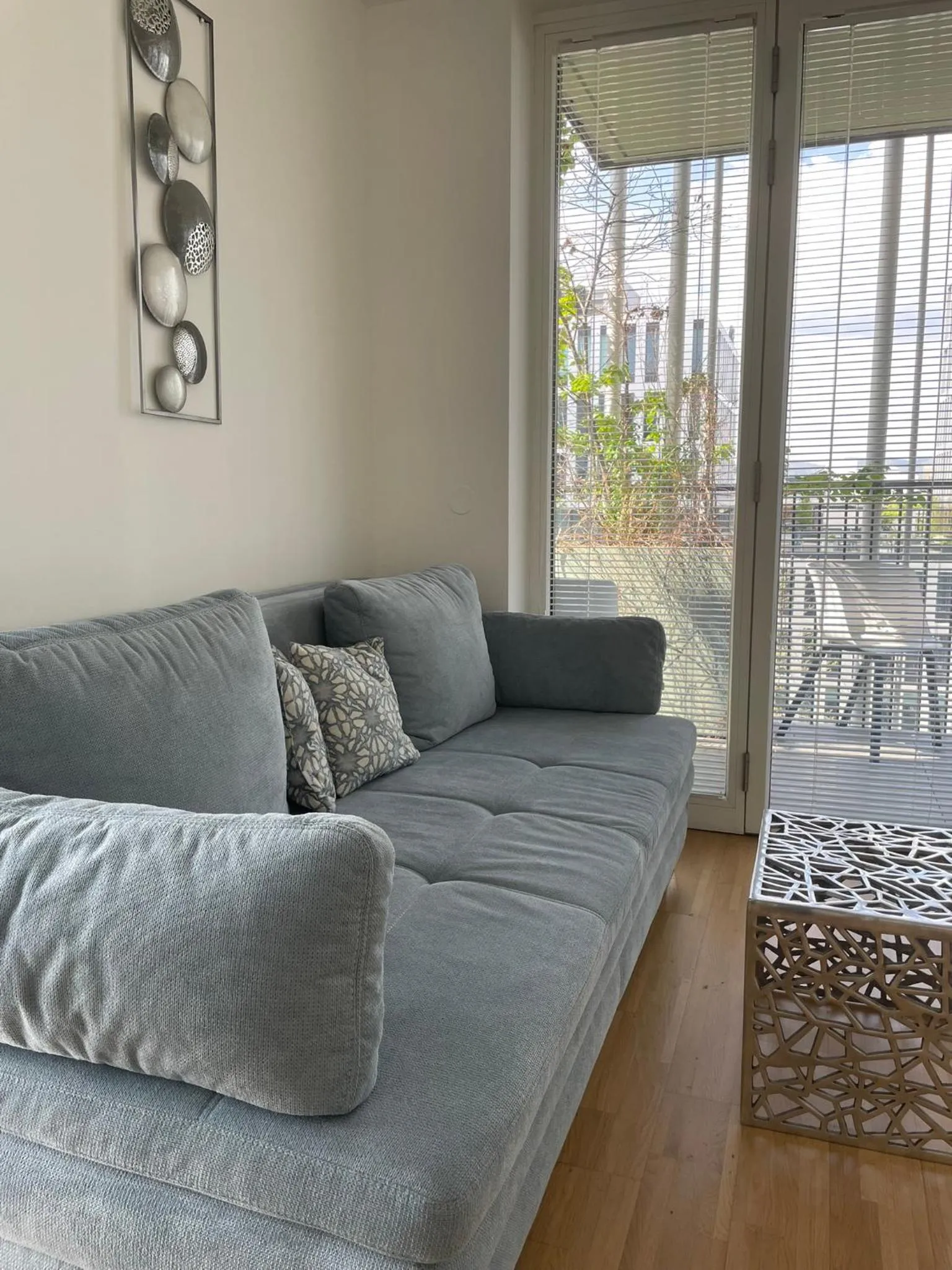 Seating area in easy-flat Grüner Prater - Balcony Apartments near Metro
