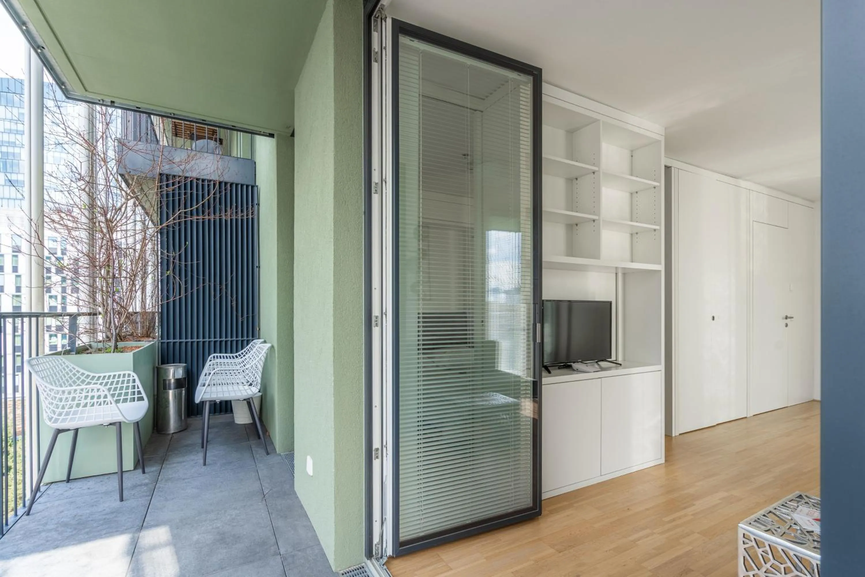 Balcony/Terrace in easy-flat Grüner Prater - Balcony Apartments near Metro