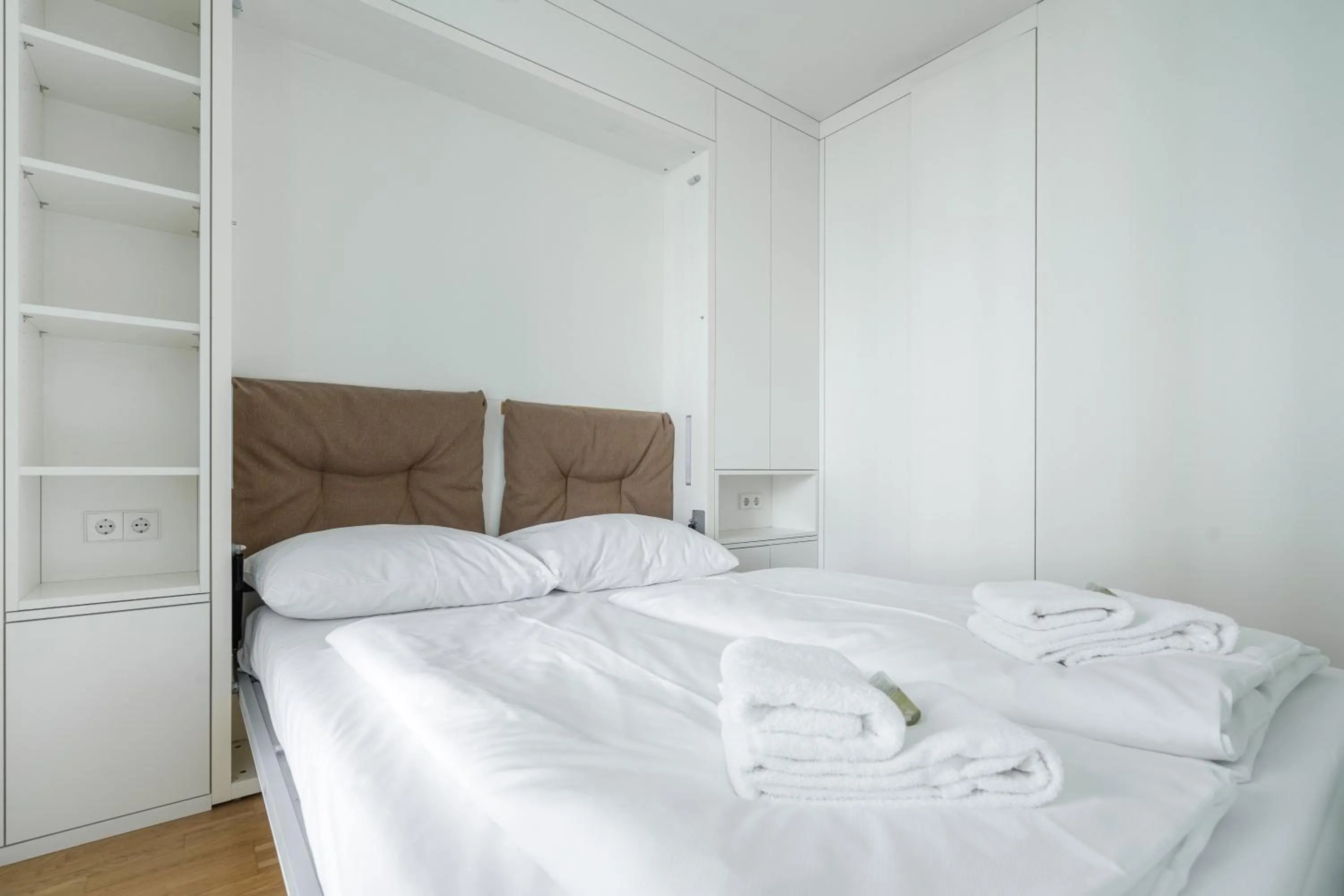 Bedroom, Bed in easy-flat Grüner Prater - Balcony Apartments near Metro