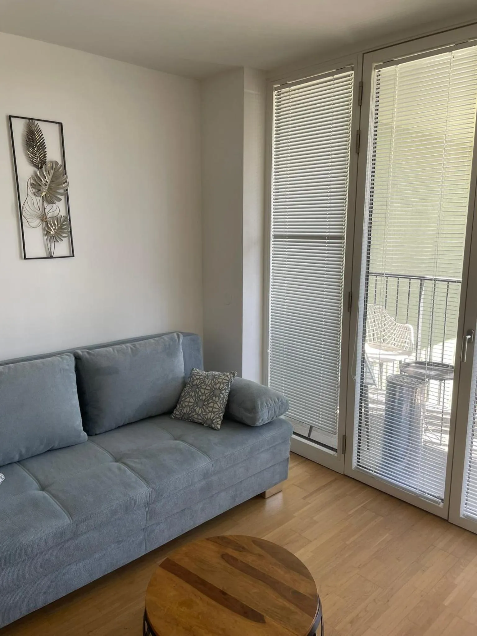 Seating area in easy-flat Grüner Prater - Balcony Apartments near Metro