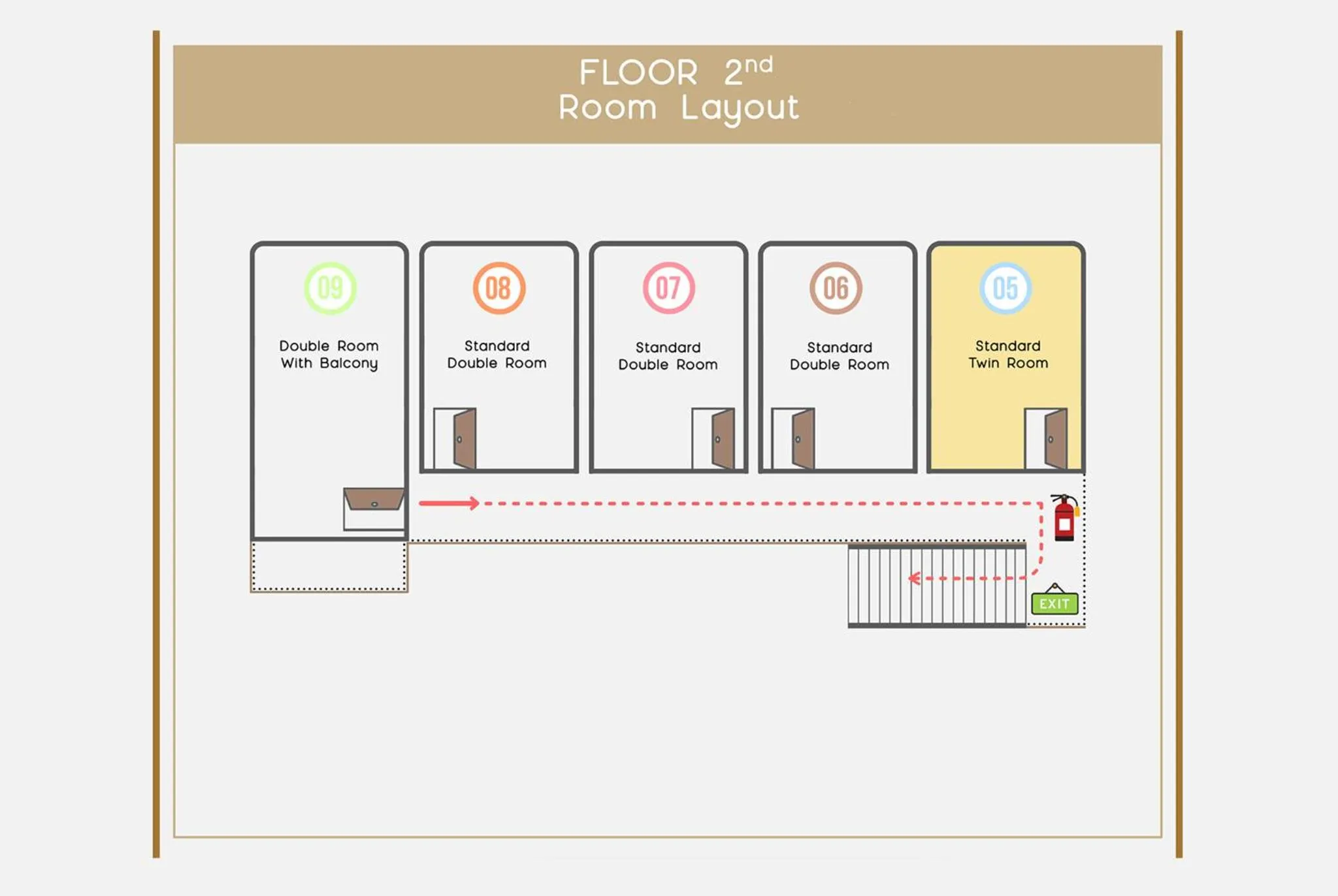 Floor plan in Sleepy House Chiang Rai