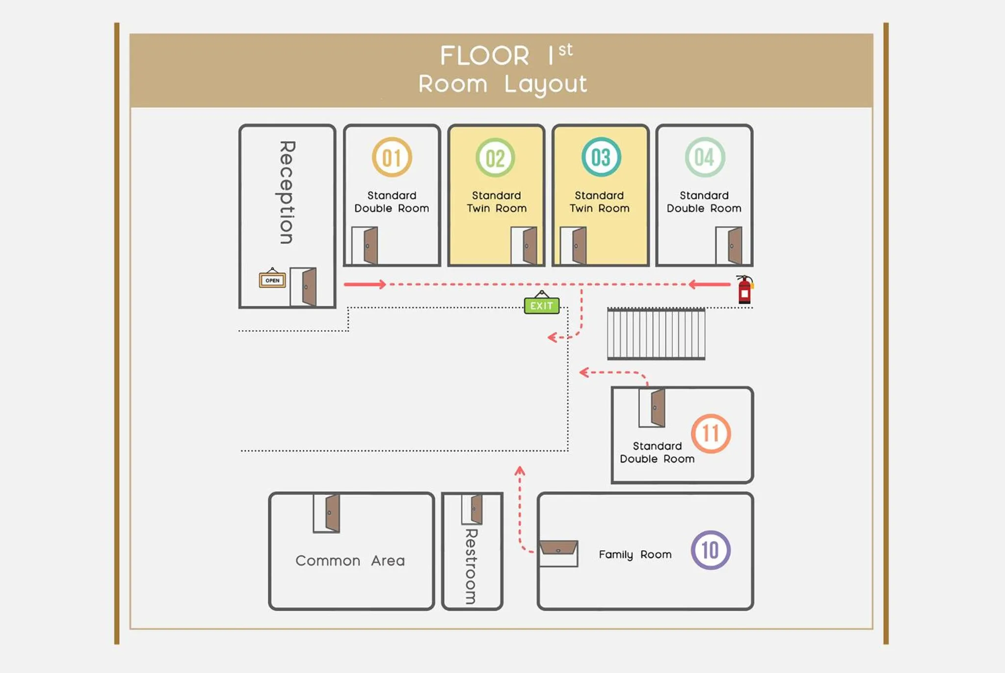 Floor plan in Sleepy House Chiang Rai