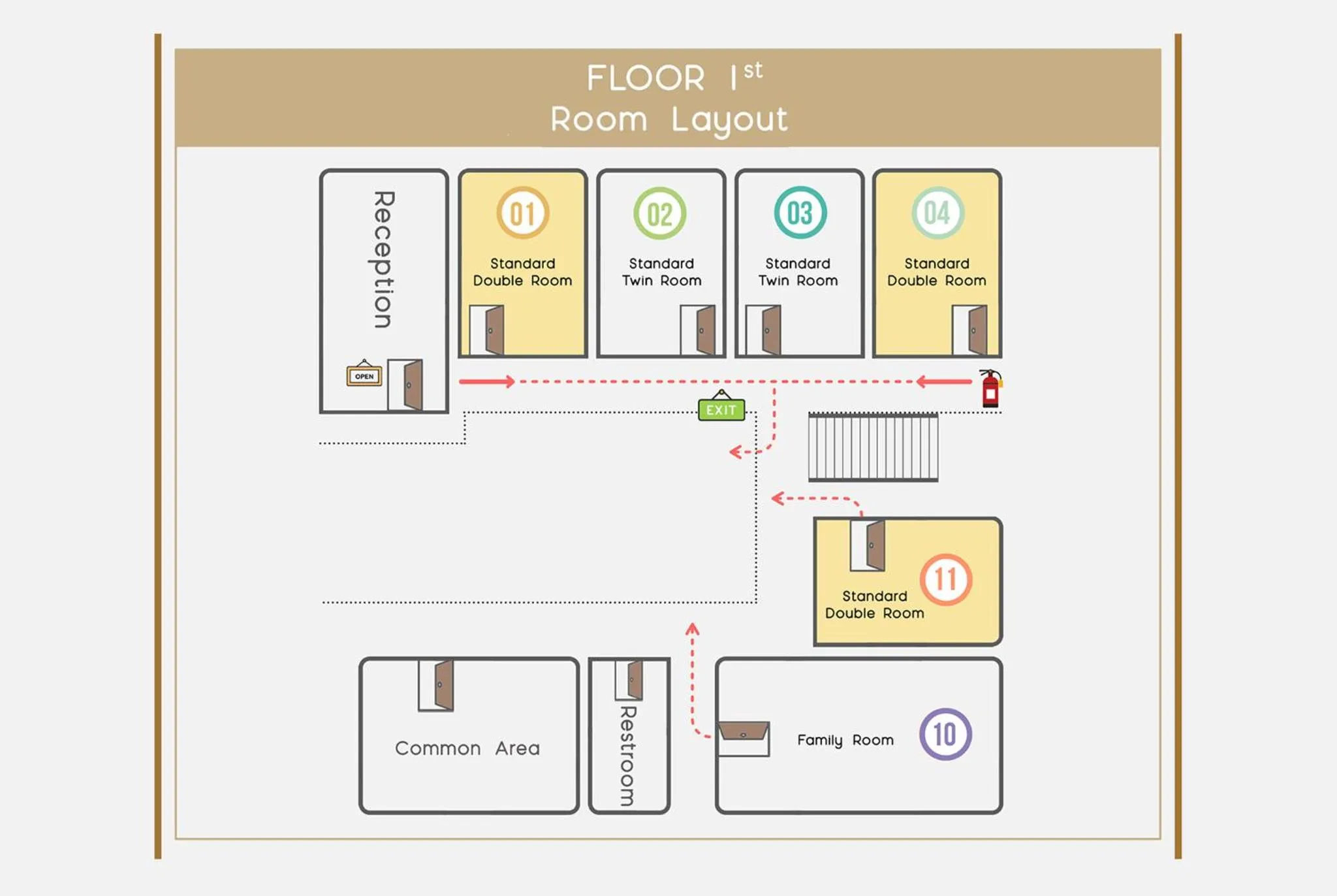 Floor plan in Sleepy House Chiang Rai