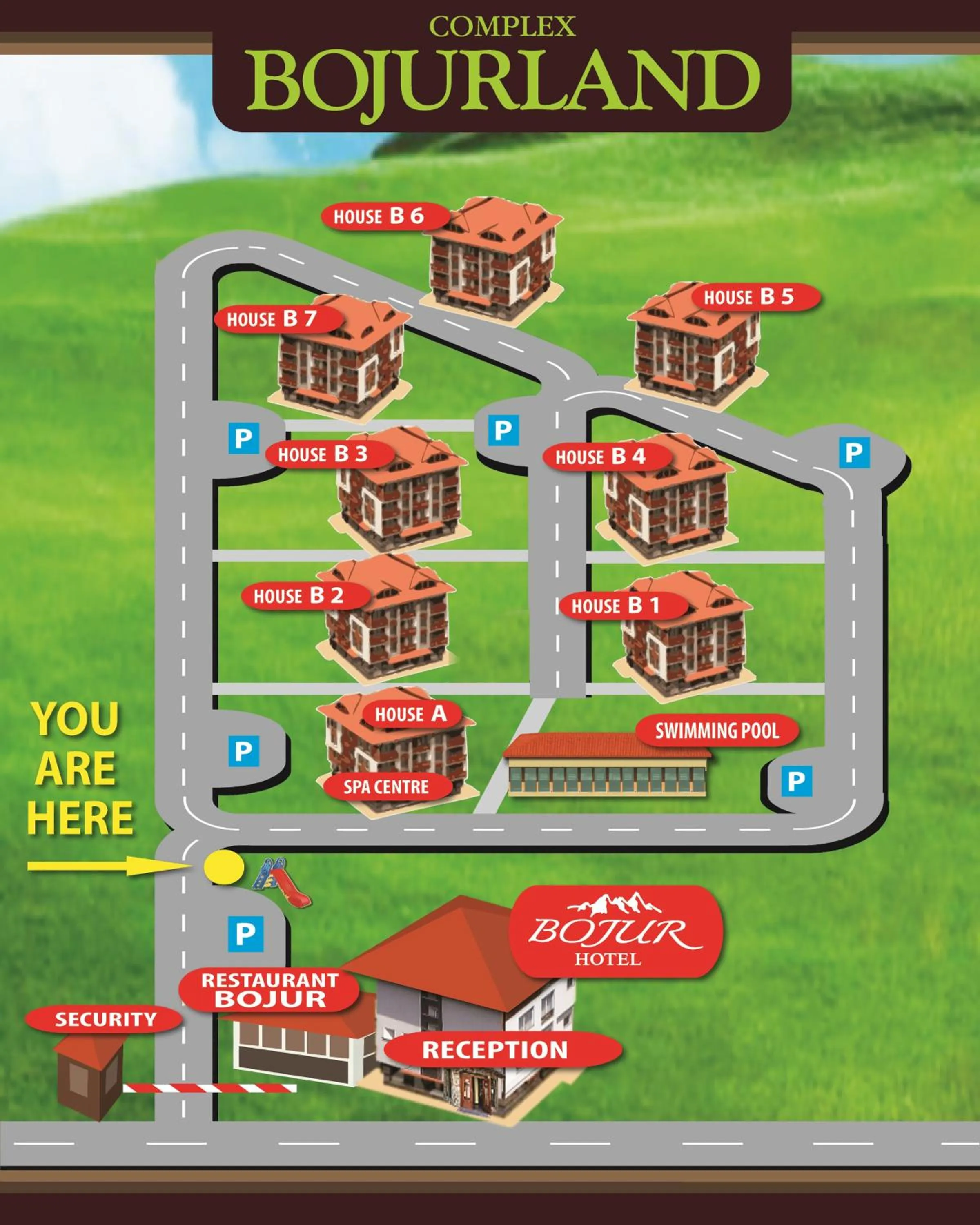 Bird's eye view in Hotel Bojur & Bojurland Apartment Complex