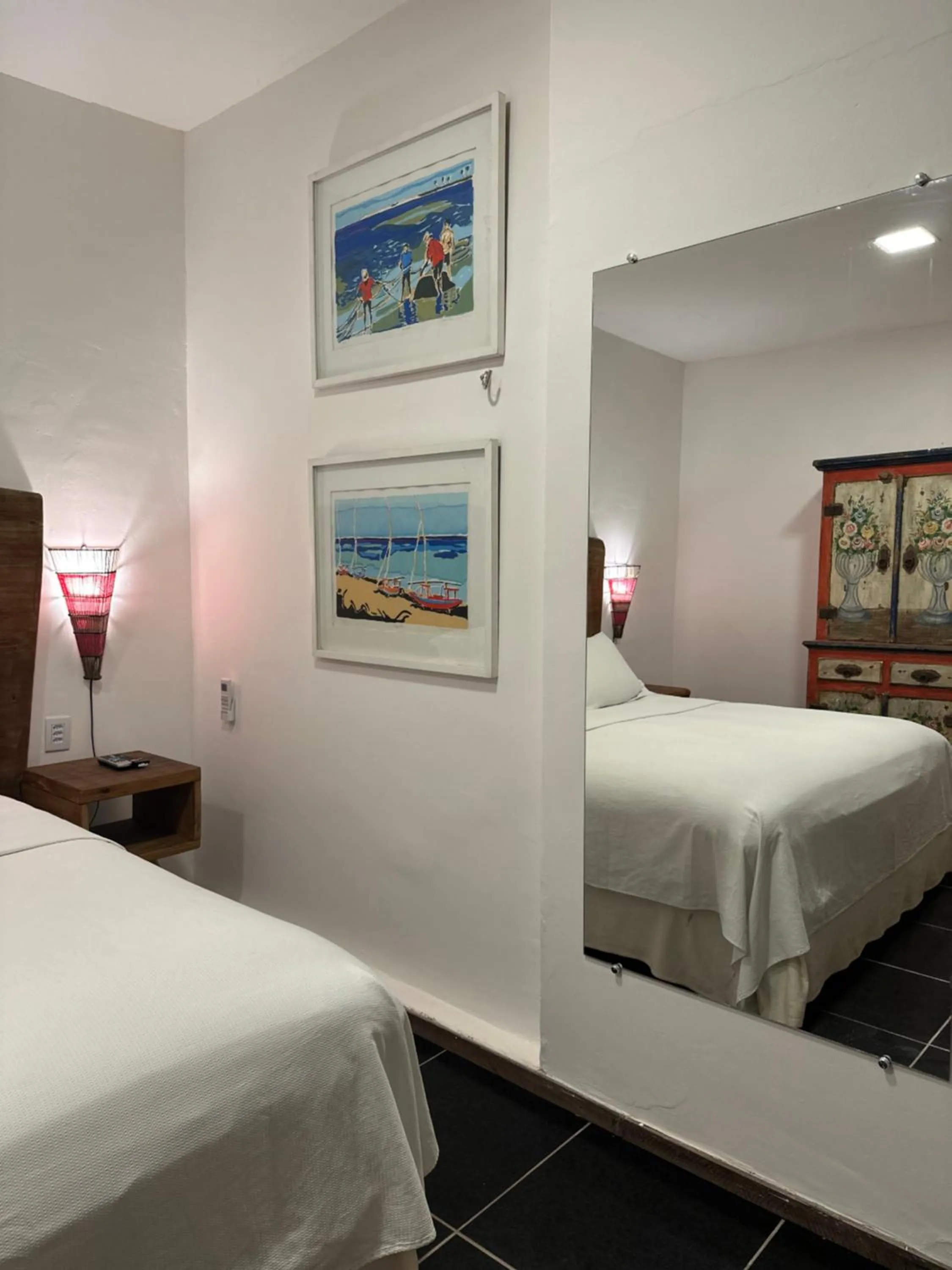 Bed in Pousada Oásis