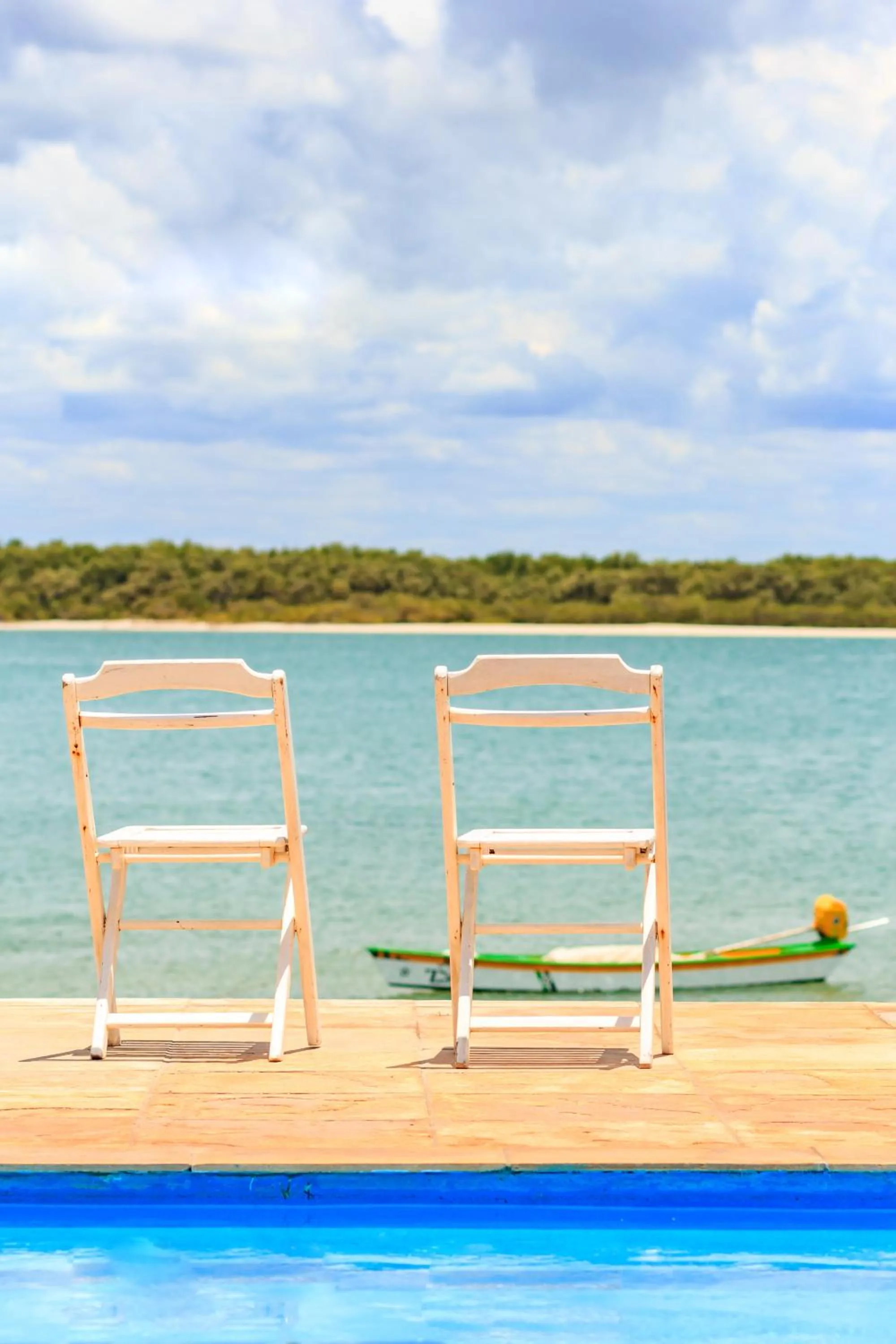 Pool view in Pousada Oásis