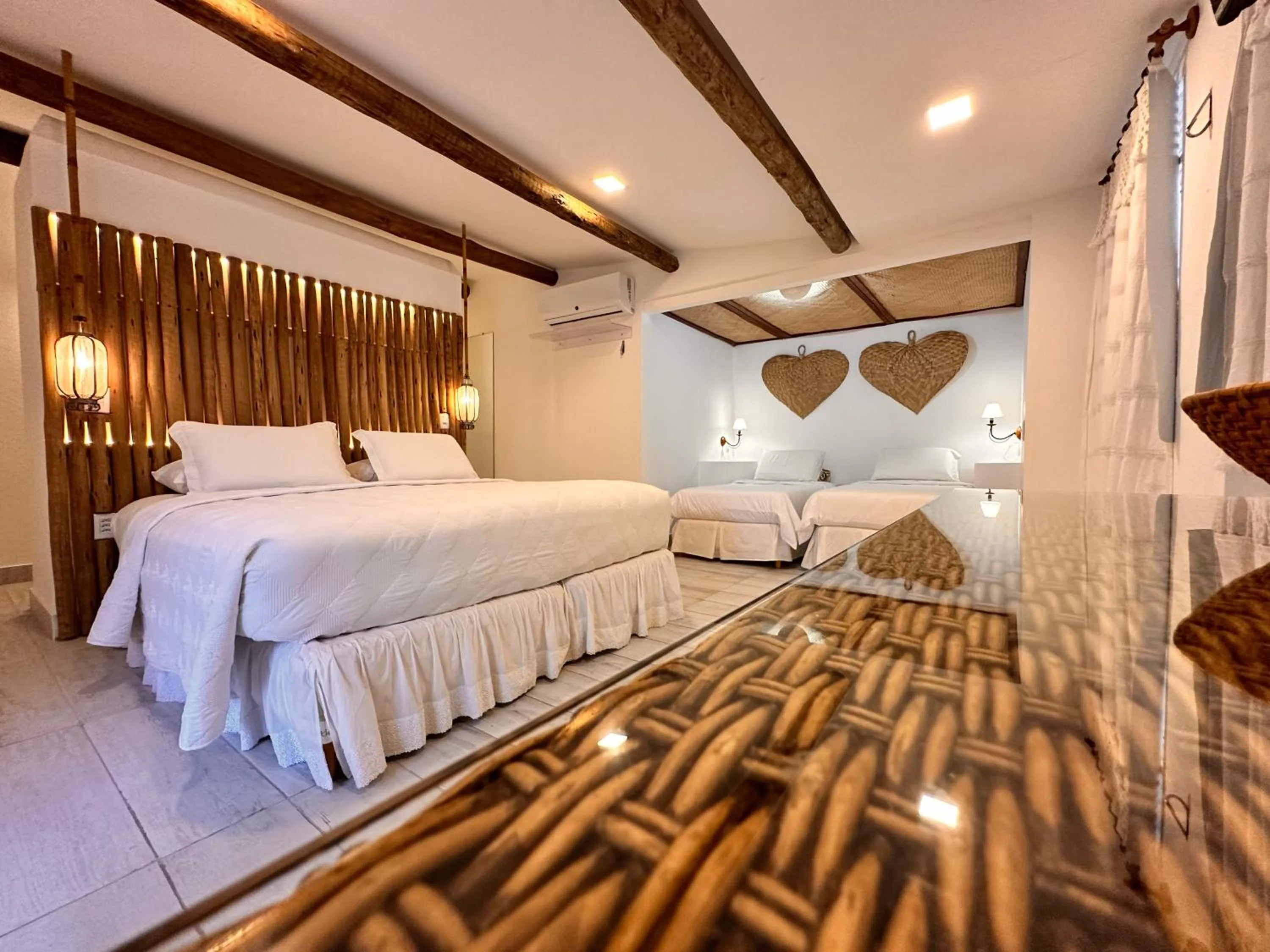 Bed in Pousada Oásis