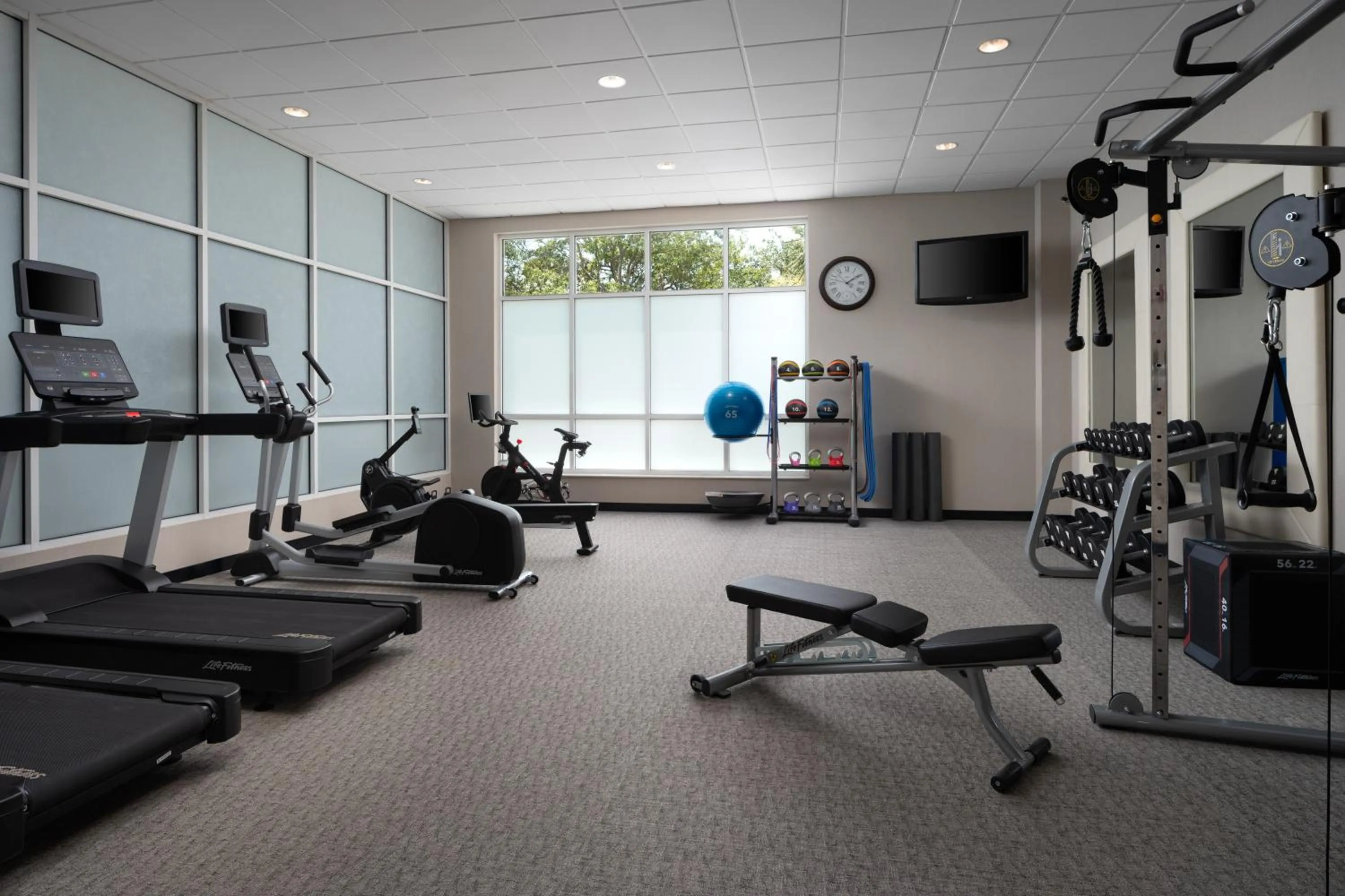 Fitness centre/facilities in Embassy Suites North Charleston Airport Hotel Convention