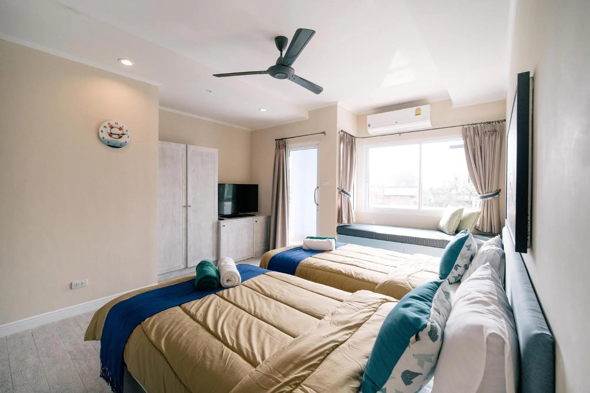 Bed in Surf and Sand Resort