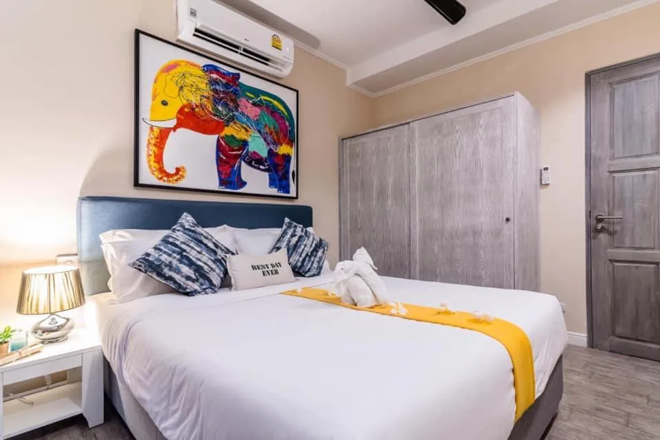 Bed in Surf and Sand Resort