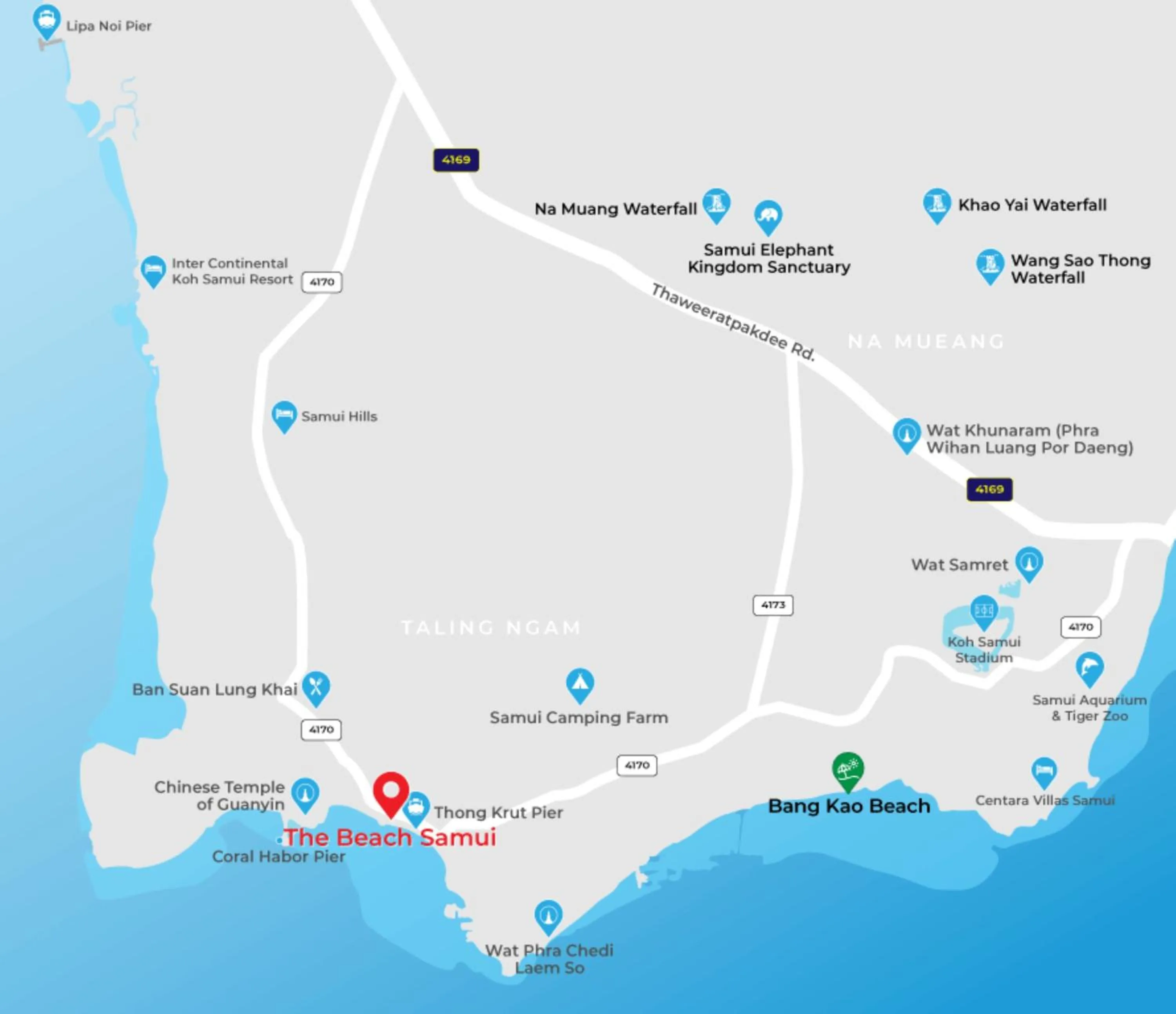 Location in The Beach Samui