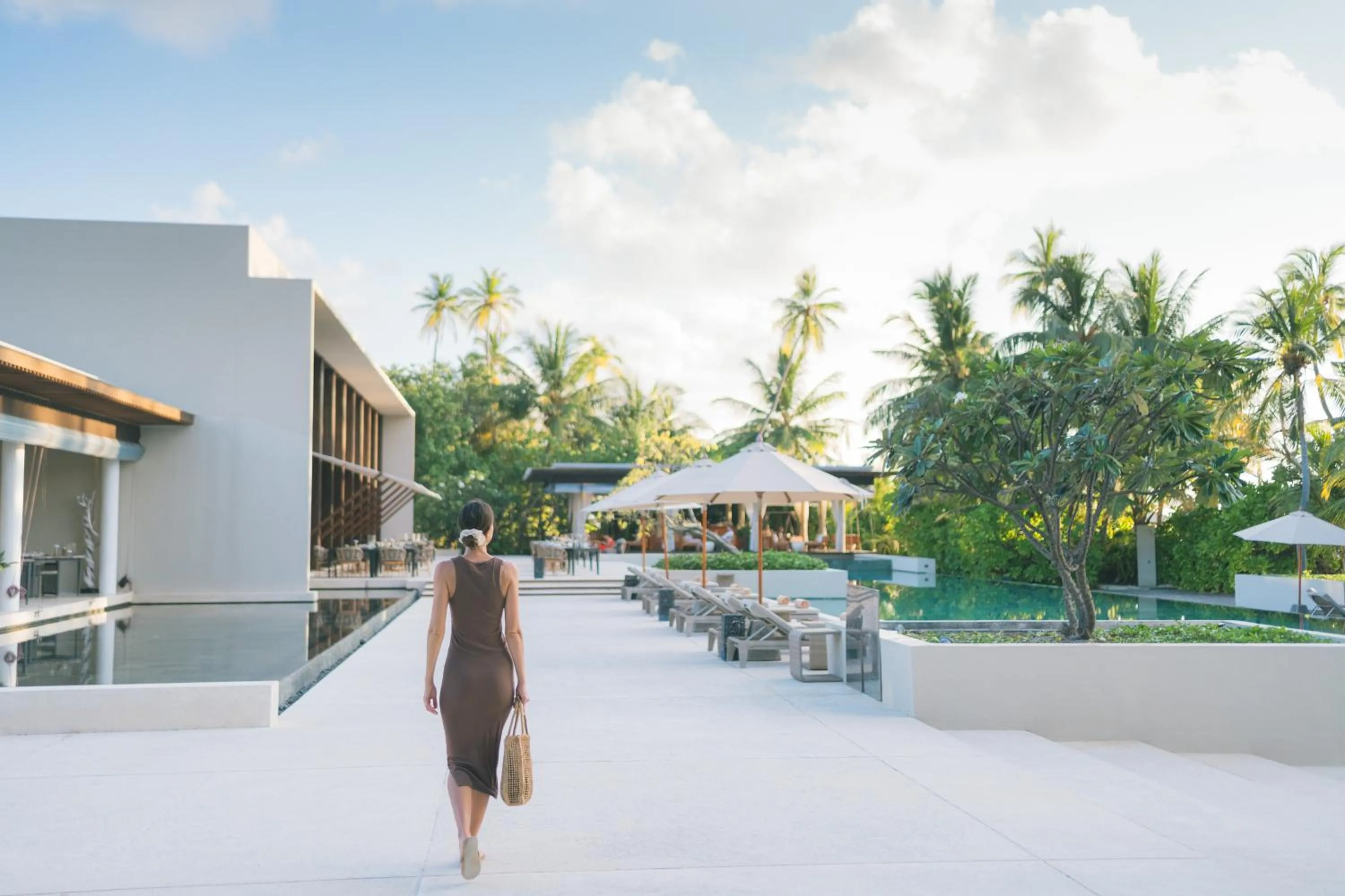 Pool view in Park Hyatt Maldives Hadahaa