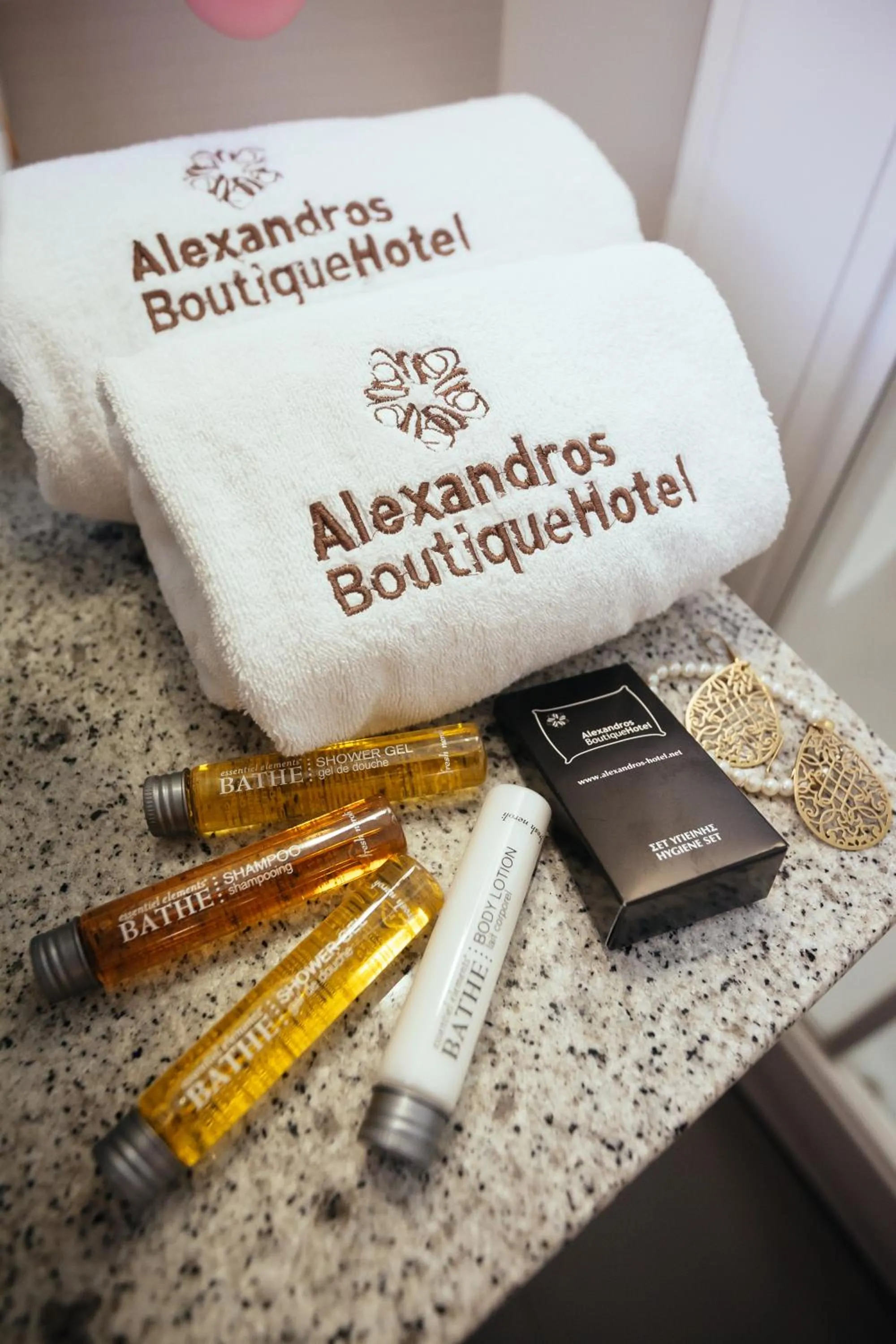 Shower in Alexandros Boutique Hotel