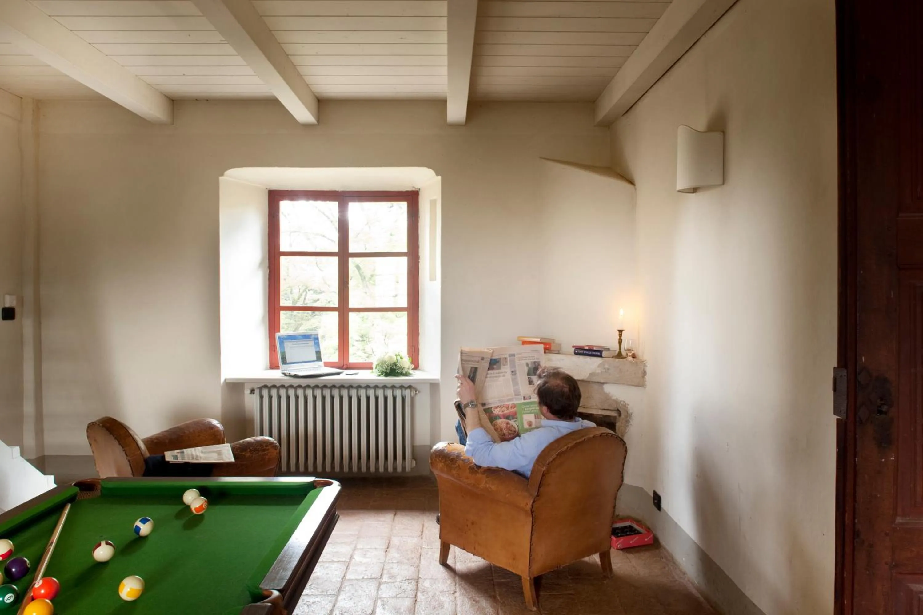 Communal lounge/ TV room in Castello Di San Sebastiano Po