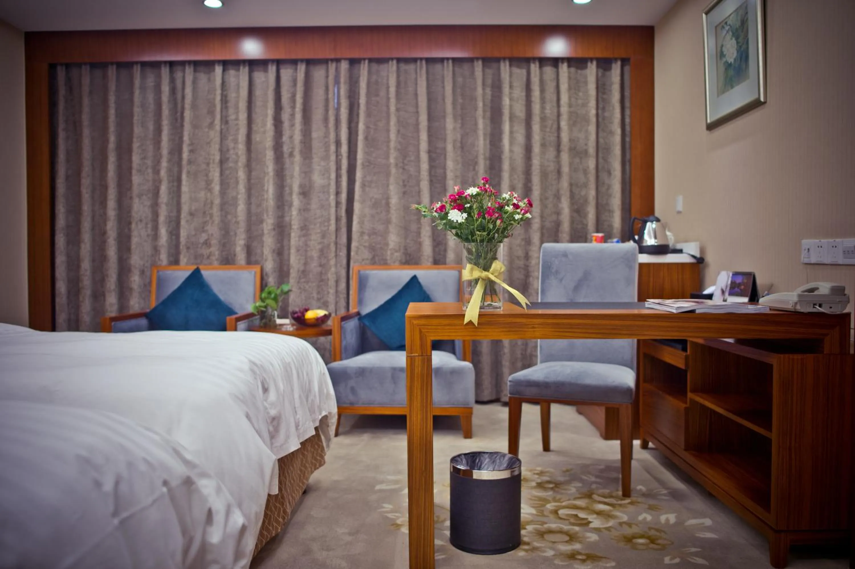 Bed in Huafang Jinling International Hotel Zhangjiagang