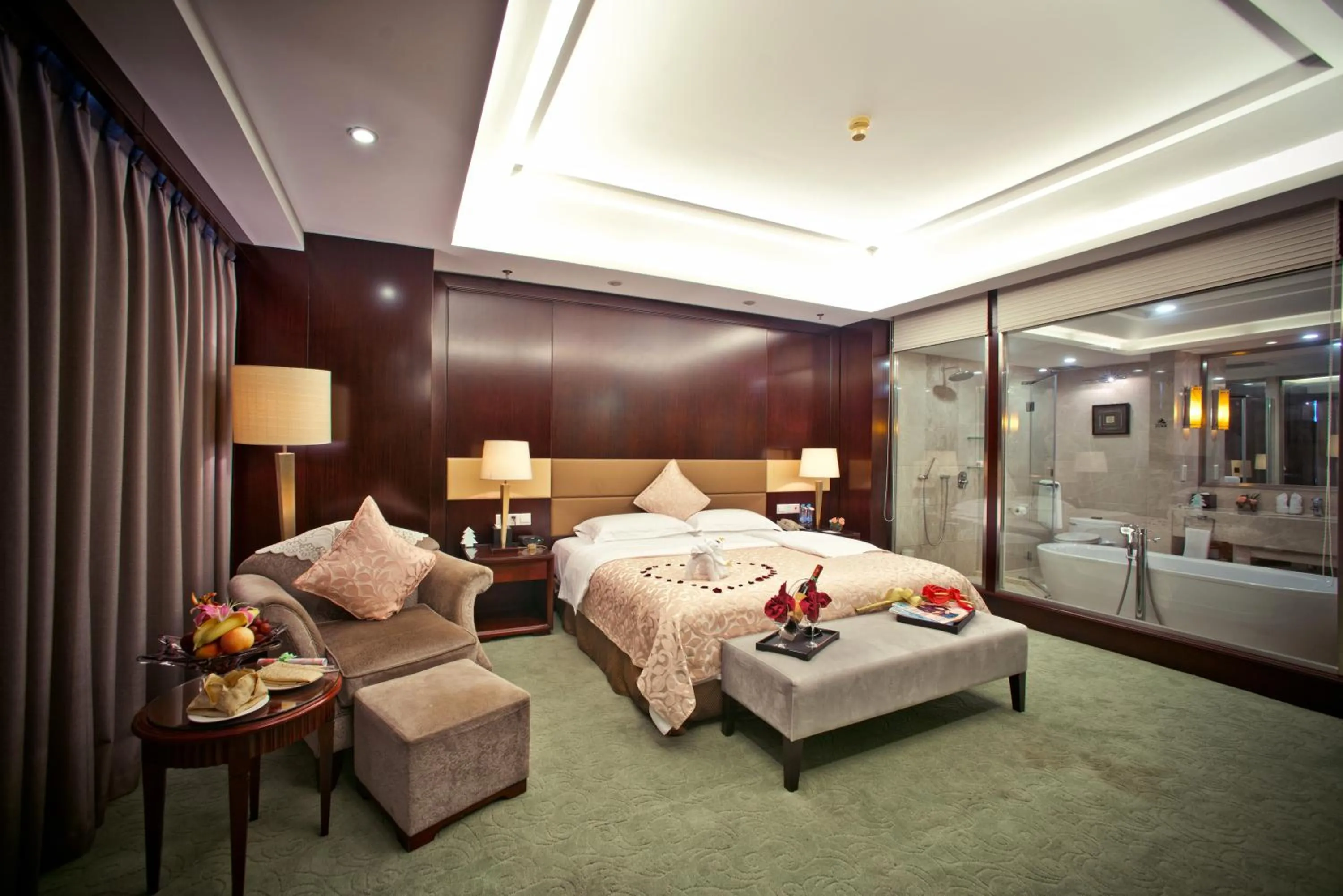 Bed in Huafang Jinling International Hotel Zhangjiagang