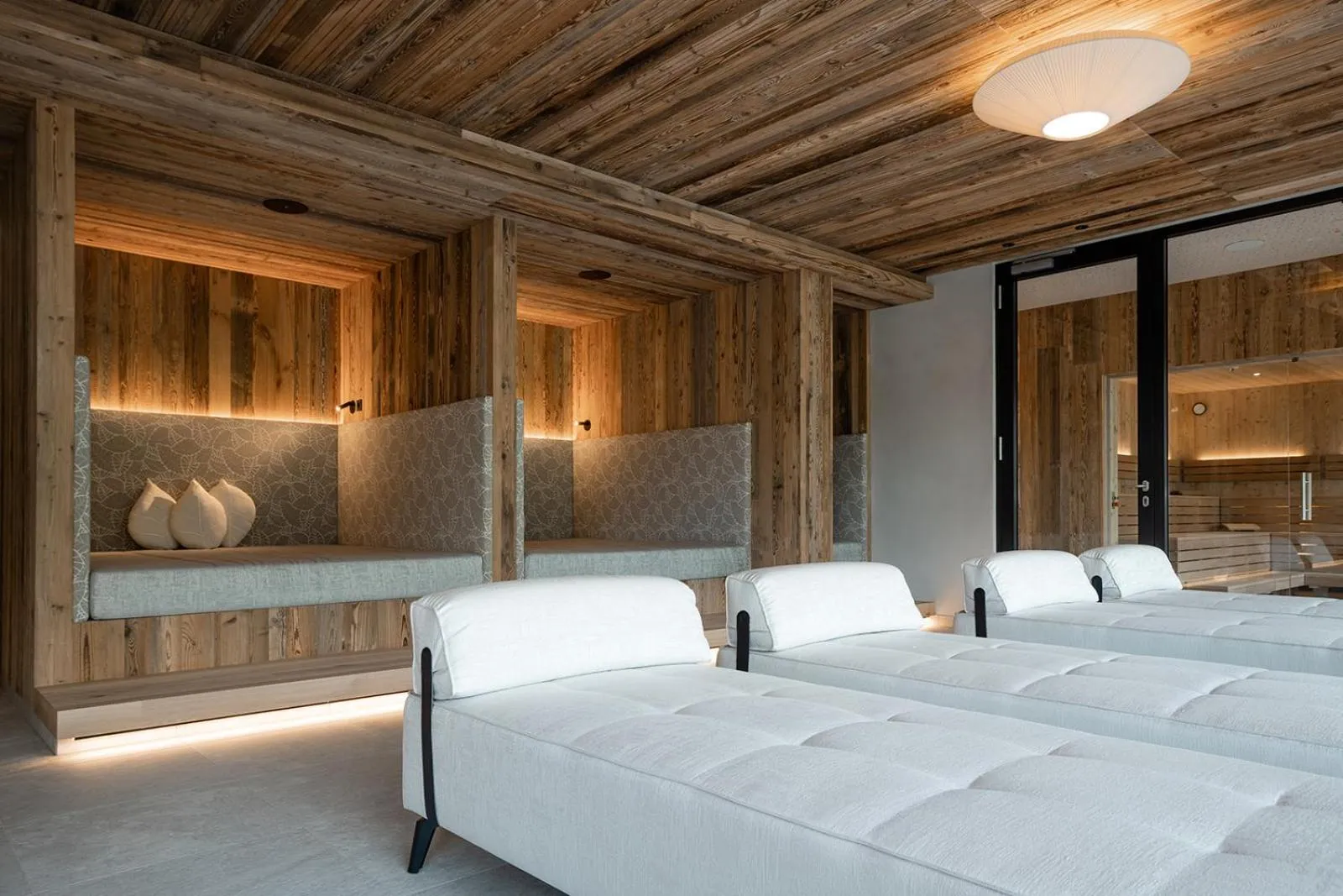 Sauna, Bed in Hotel Dorfer