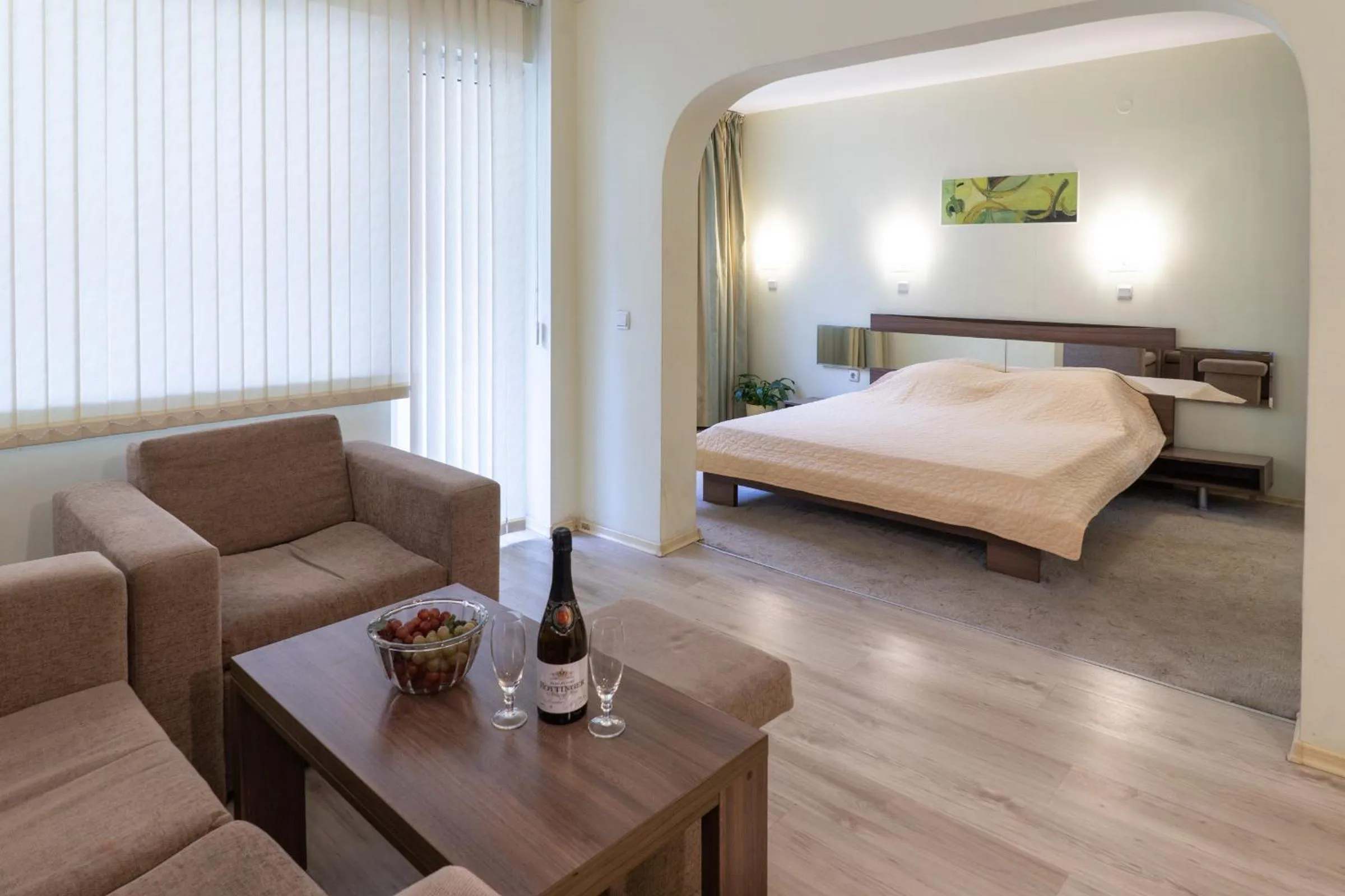 Bed in Family Hotel Gran Ivan